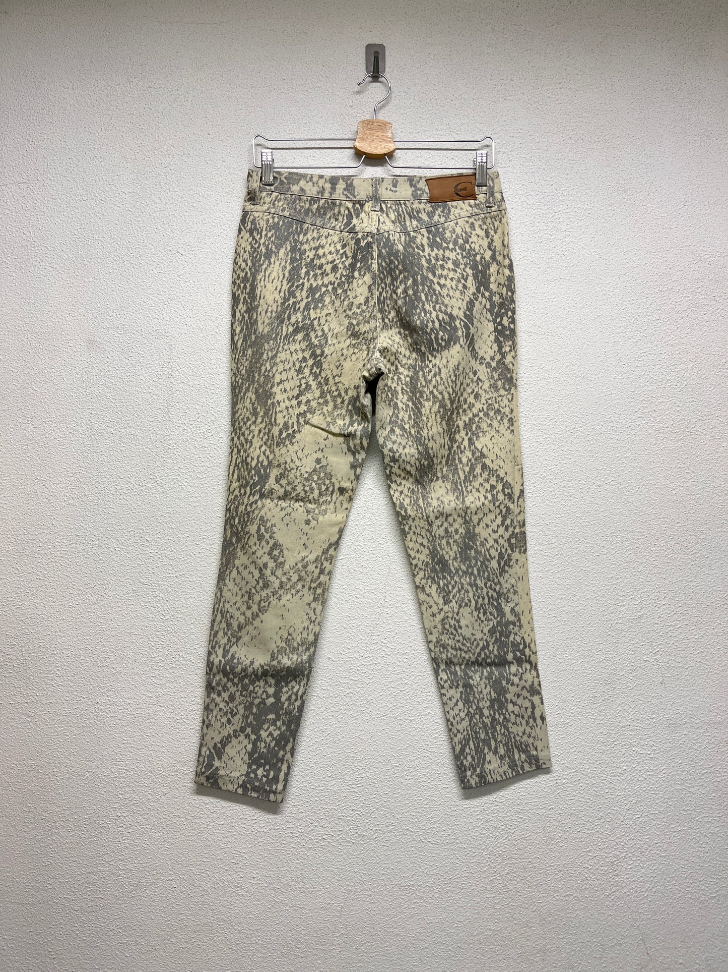ROBERTO CAVALLI snakeskin print trousers (S/M)