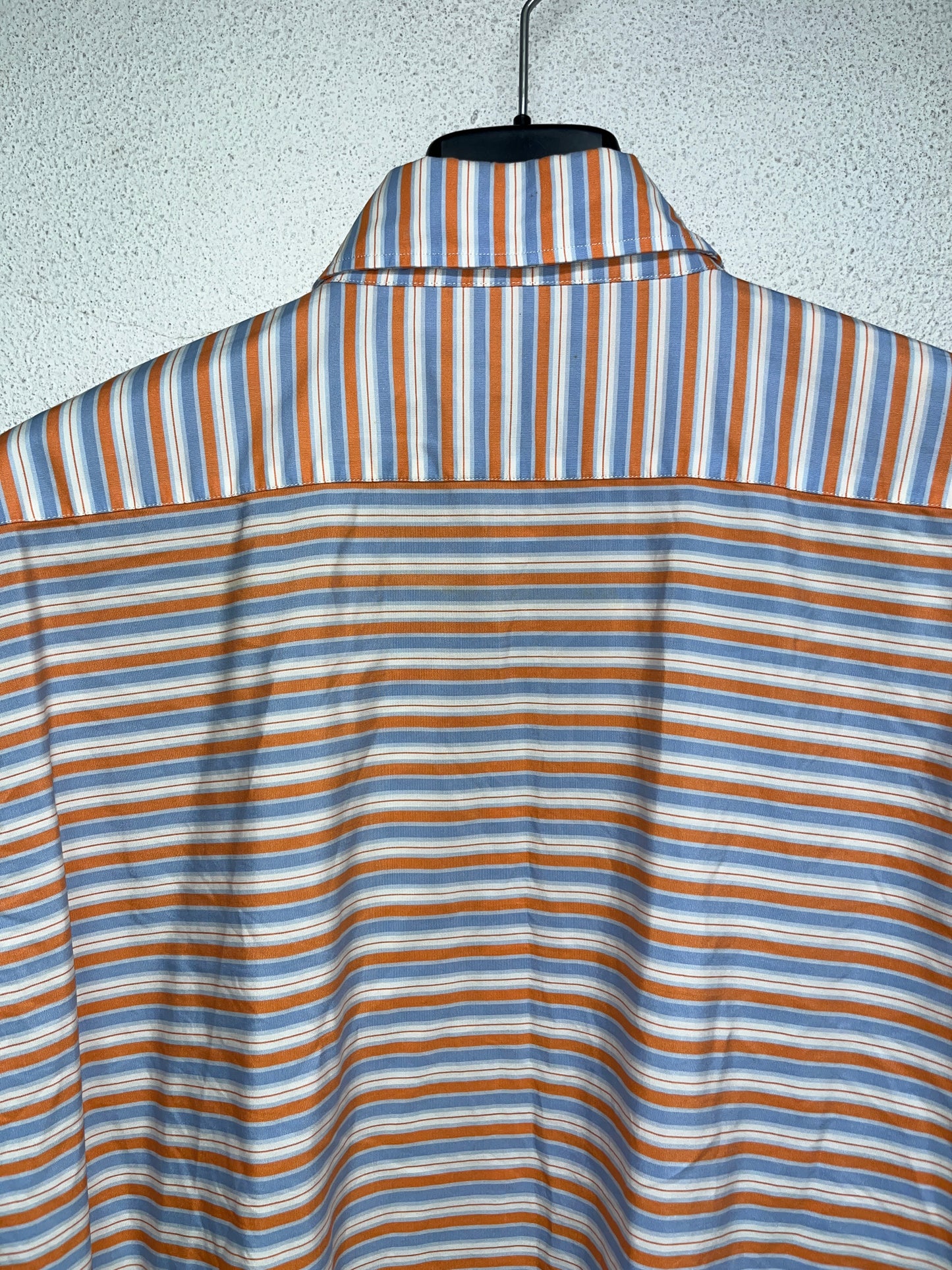 ETRO blue & orange horizontal striped shirt (XL/XXL)