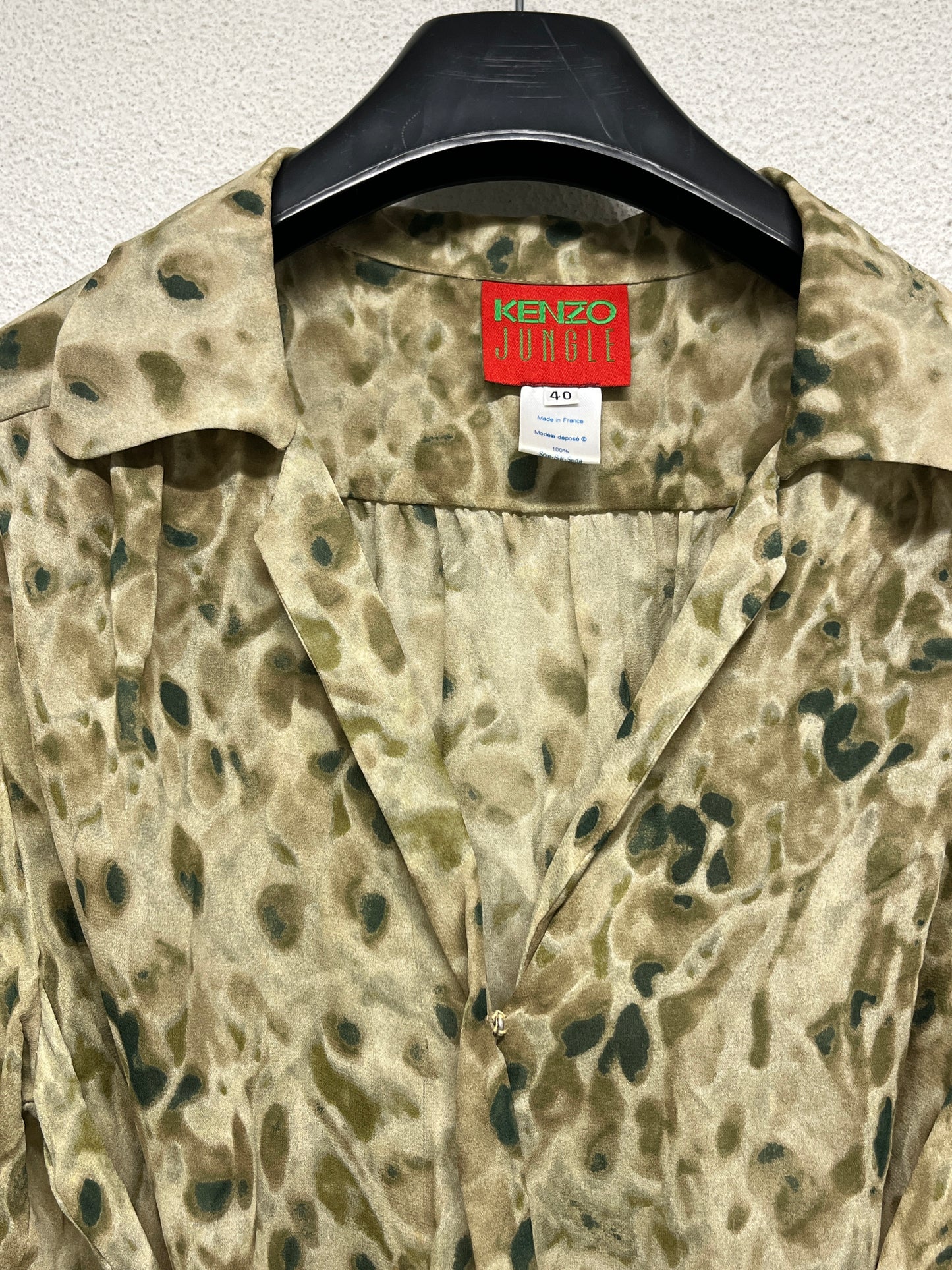 KENZO mesh abstract blouse (L)