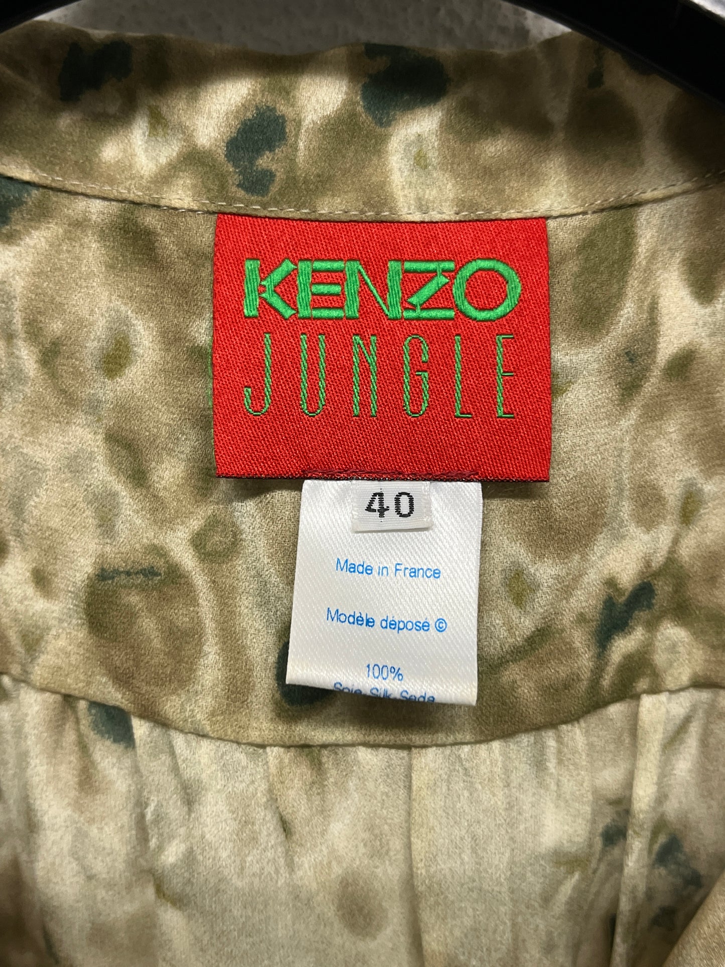 KENZO mesh abstract blouse (L)