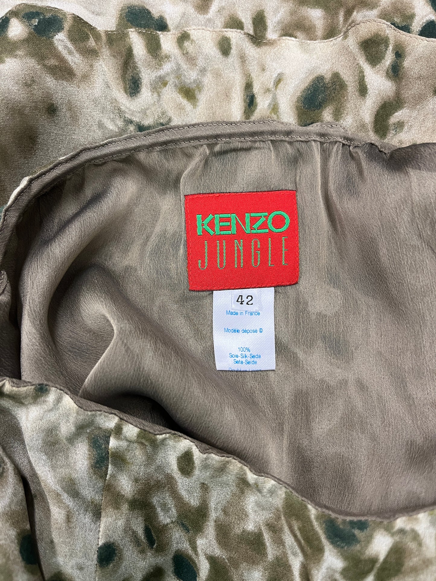 KENZO mesh silk abstract skirt (L/XL)