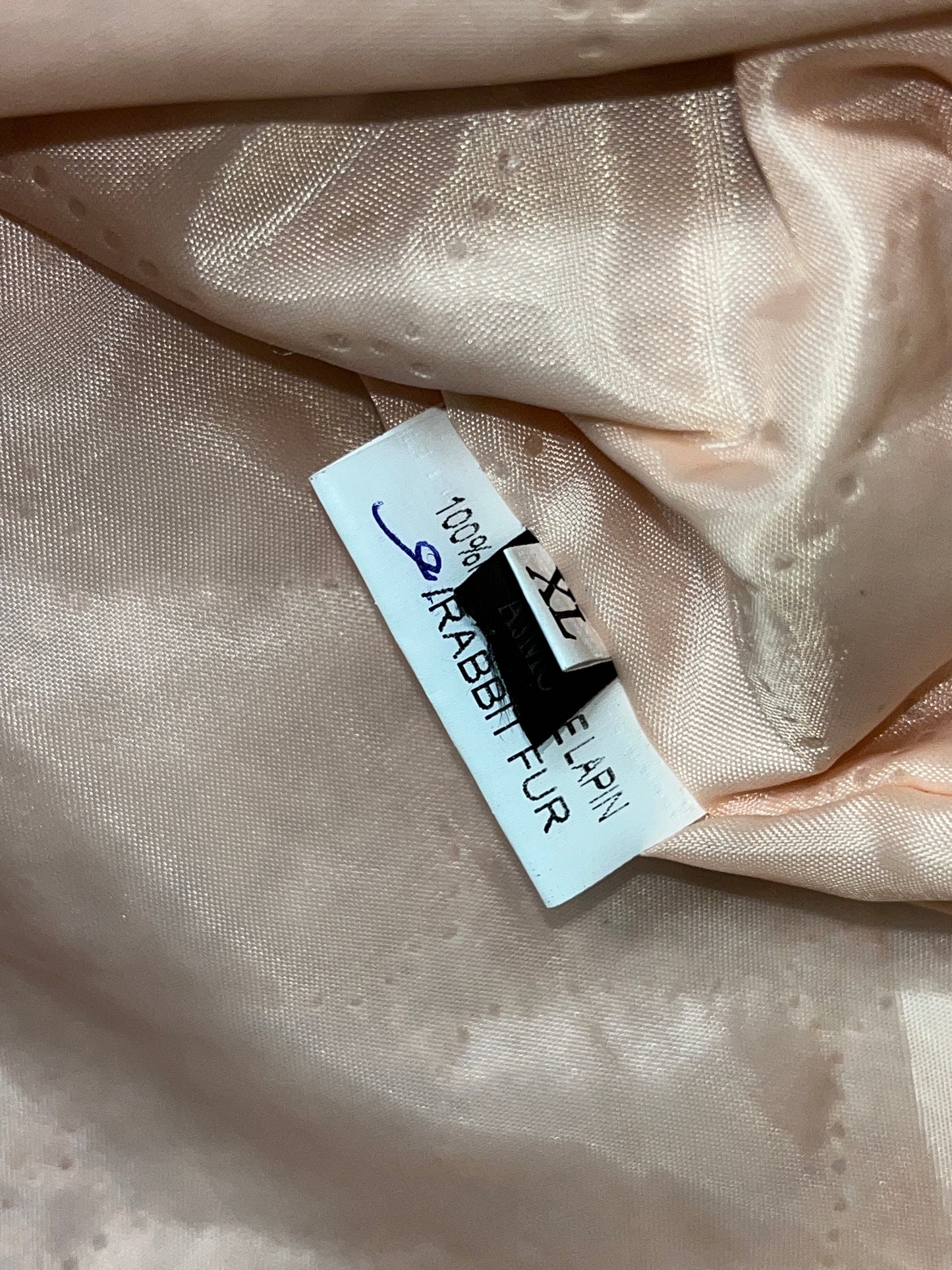 VINTAGE pink real fur vest (M)