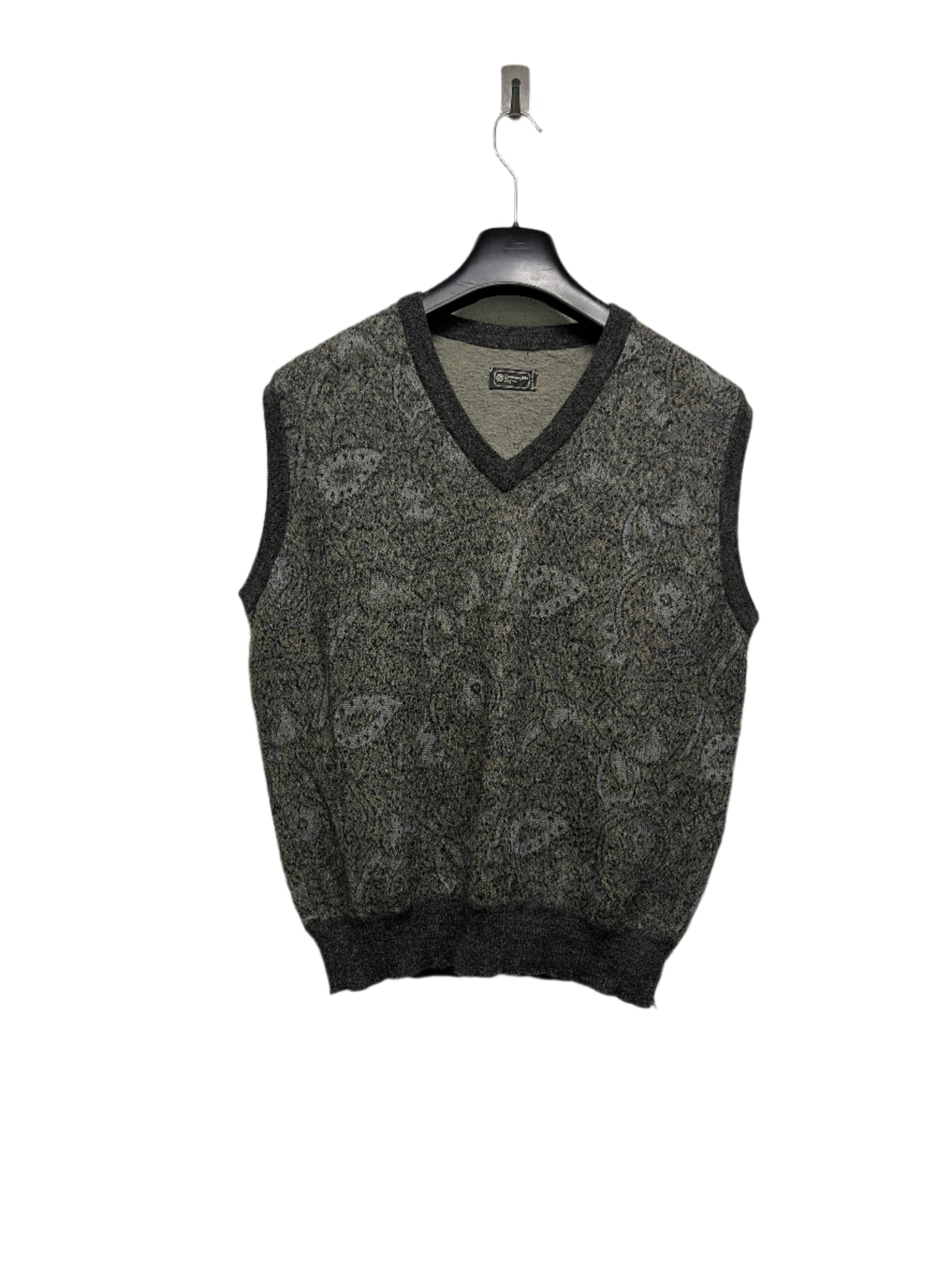 ERMENEGILDO ZEGNA mohair, cotton and wool vintage pattern vest (L)