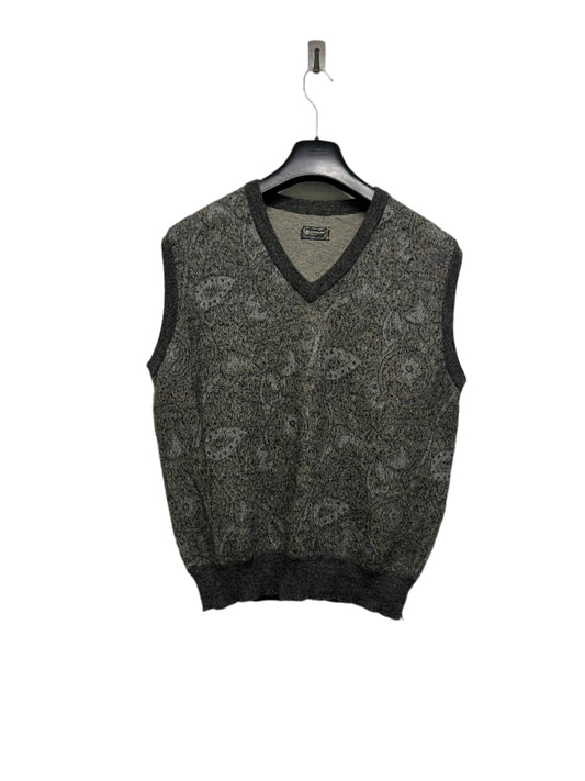ERMENEGILDO ZEGNA mohair, cotton and wool vintage pattern vest (L)