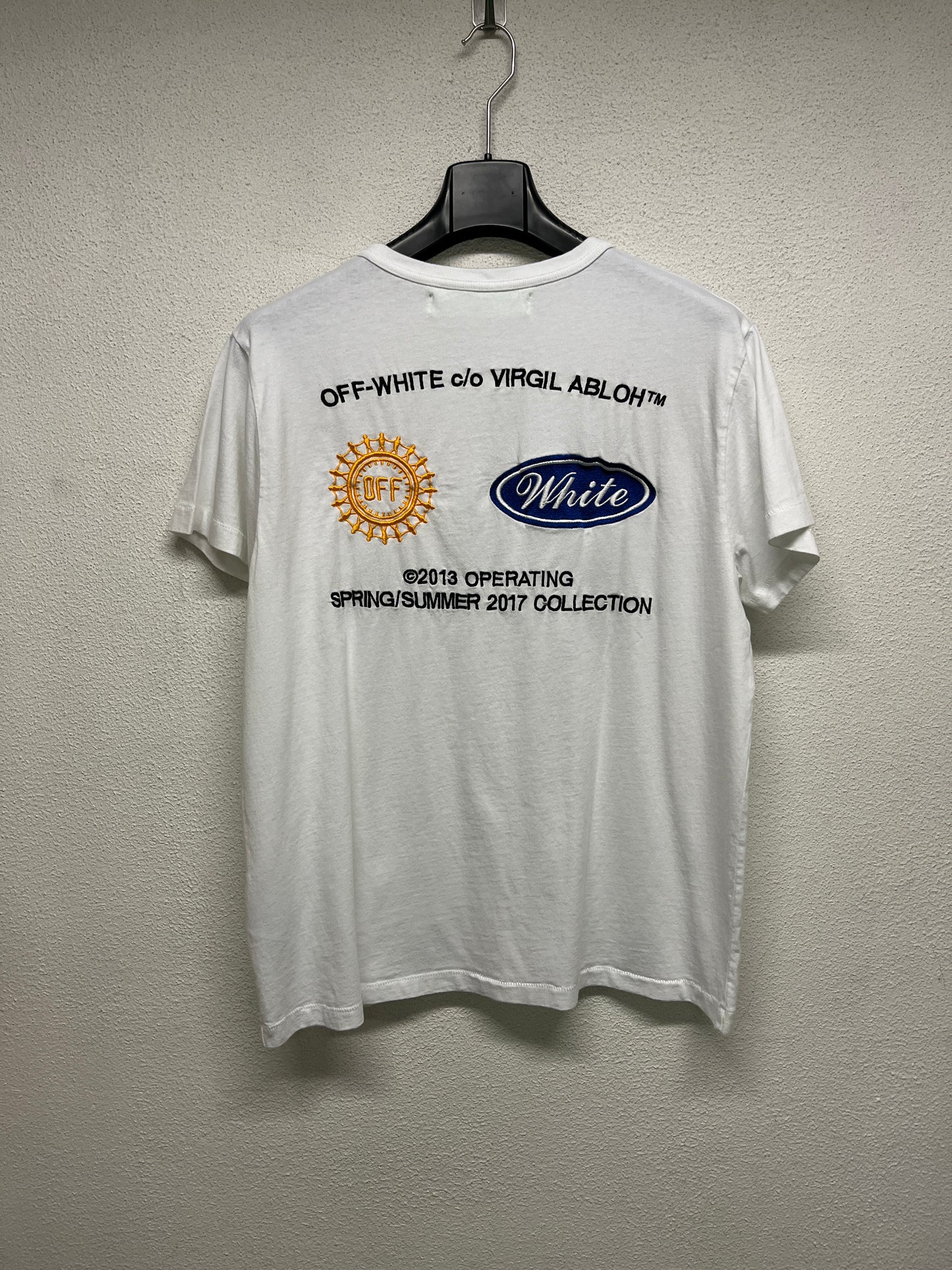 OFF-WHITE by Virgil Abloh rare tee with embroidered details (S)