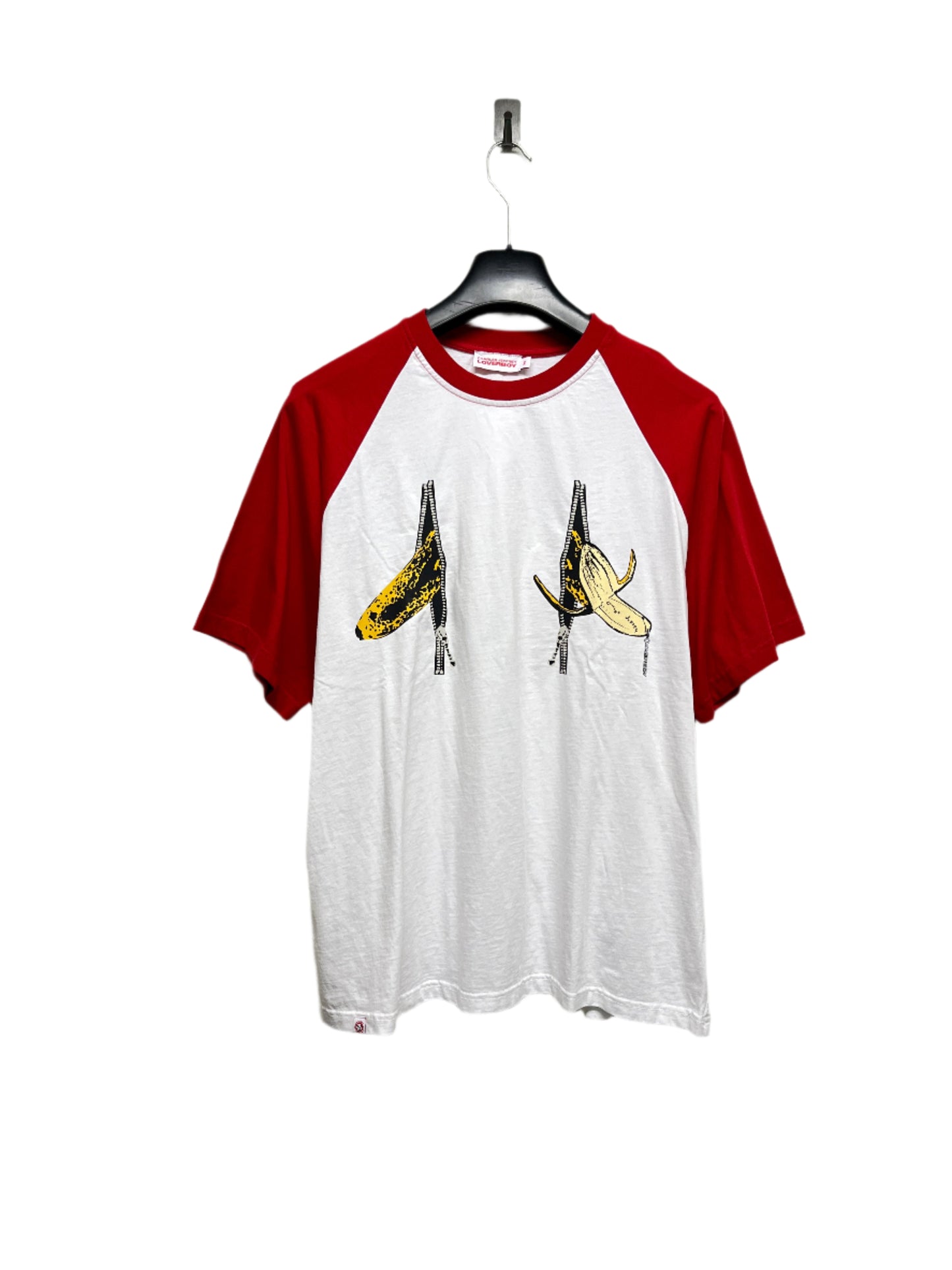 CHARLES JEFFREY LOVERBOY white and red graphic t-shirt (M)