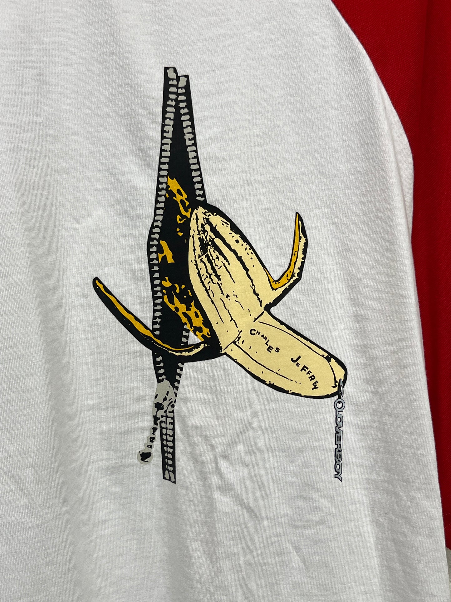 CHARLES JEFFREY LOVERBOY white and red graphic t-shirt (M)