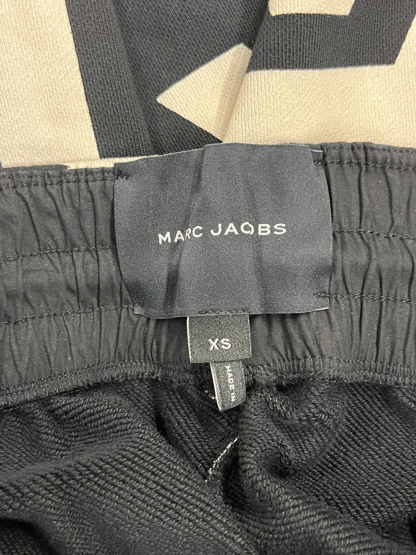 MARC JACOBS black and beige logo sweatpants (XS/S)