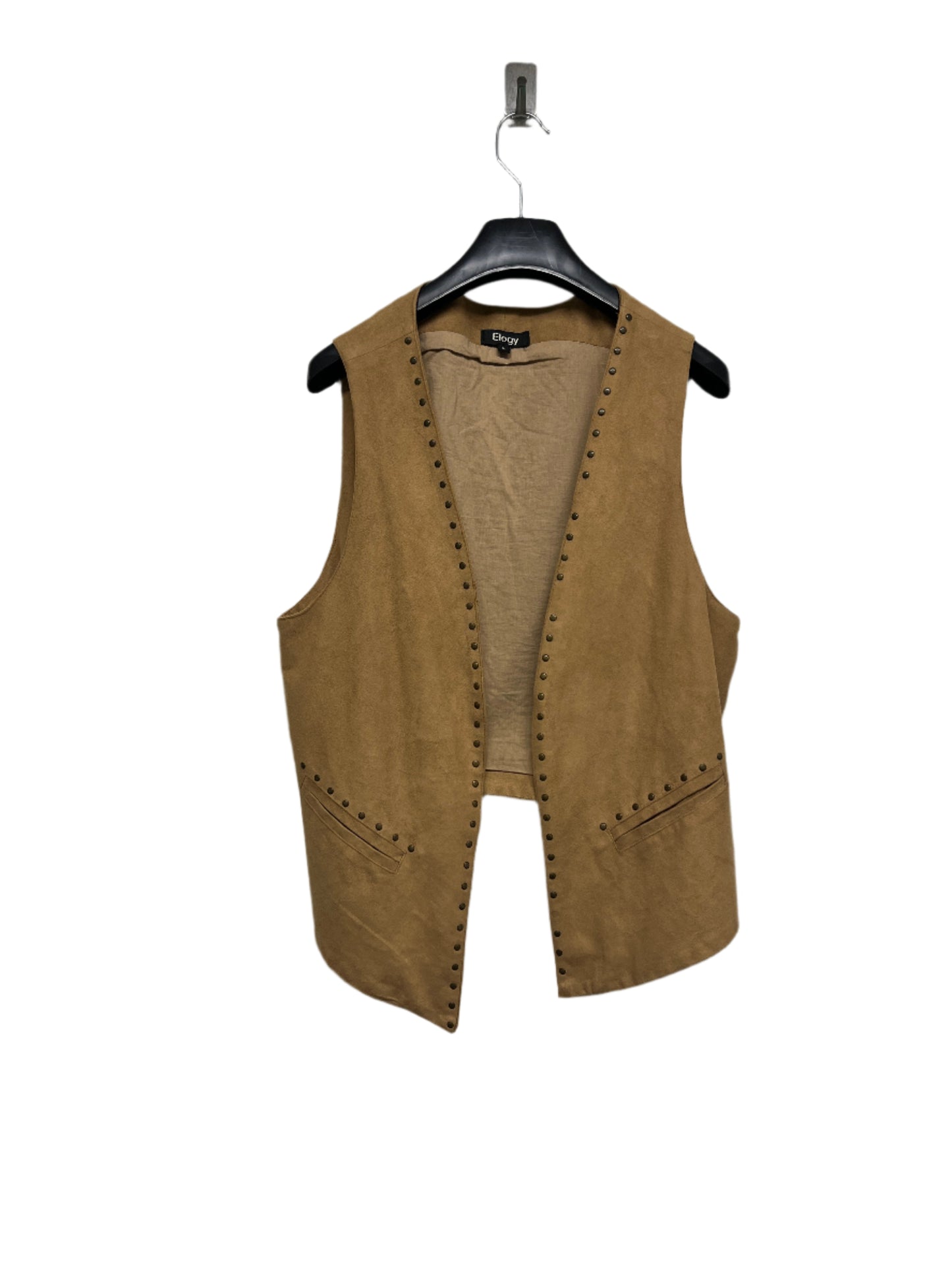 VINTAGE suede-like effect vest (L)