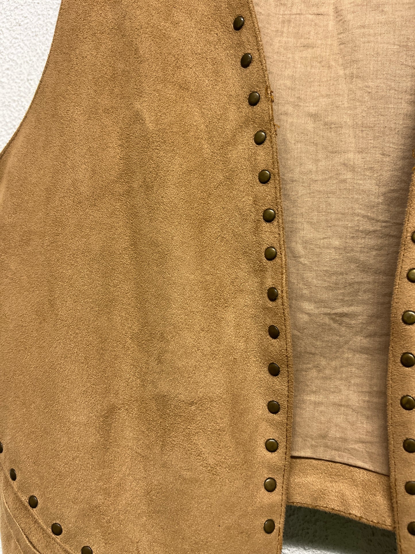 VINTAGE suede-like effect vest (L)