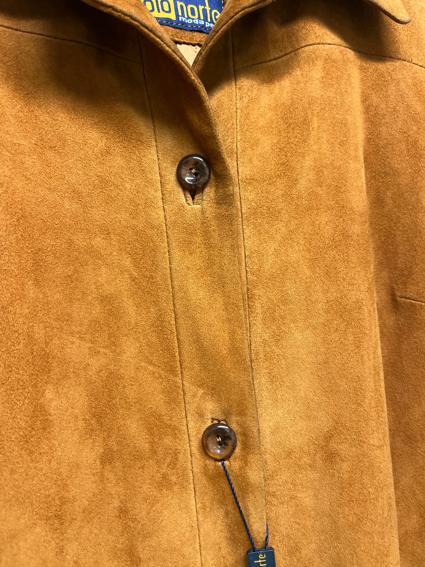 VINTAGE suede leather brown jacket (M/L)