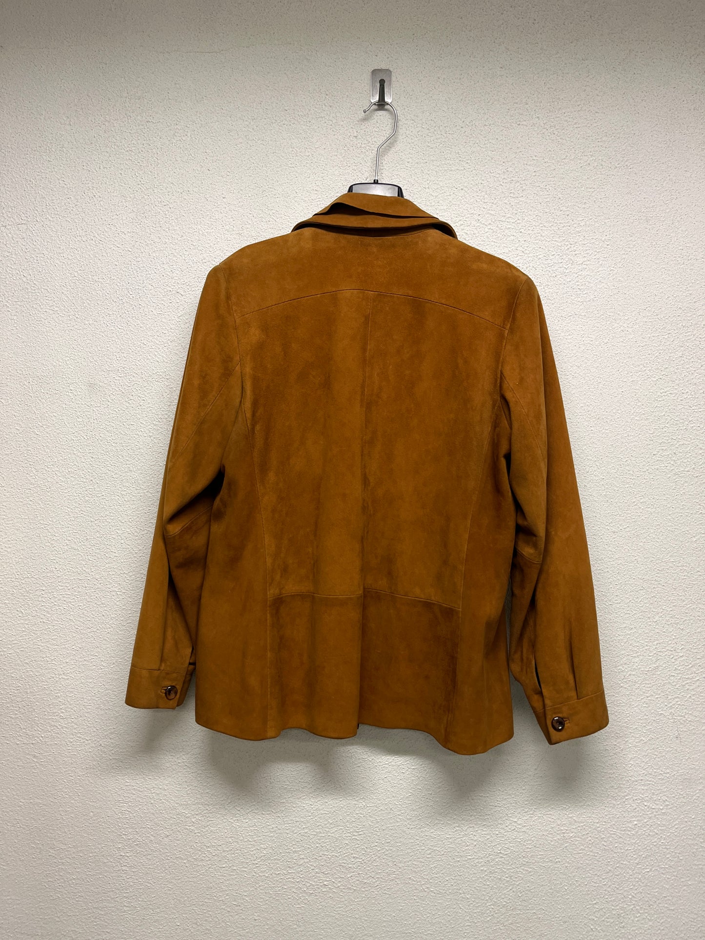 VINTAGE suede leather brown jacket (M/L)