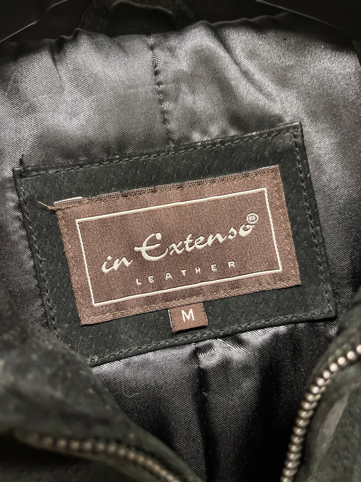 VINTAGE SUEDE black leather zip-up trucker jacket