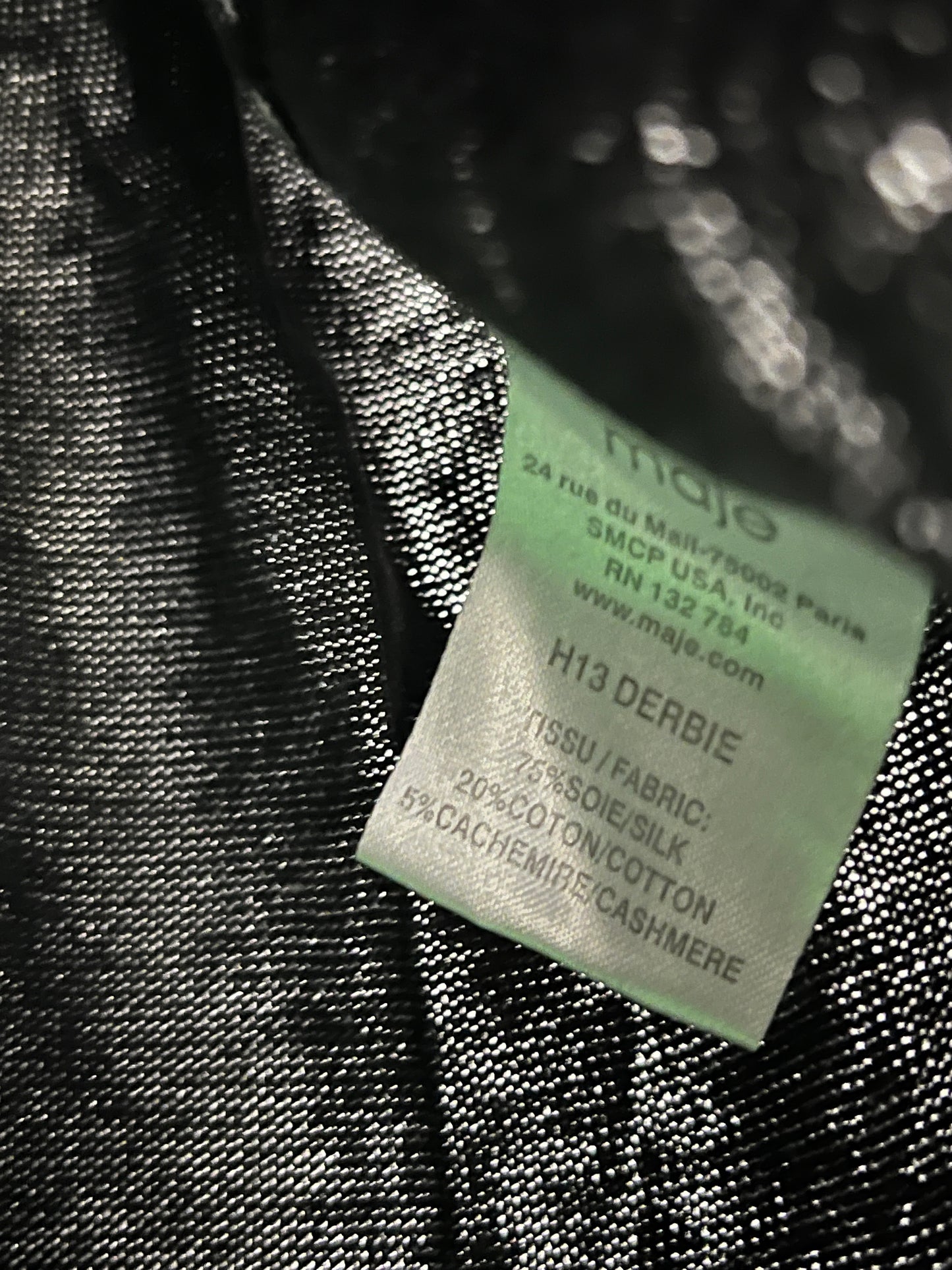 MAJE  silk & cashmere longsleeve sweater (M)