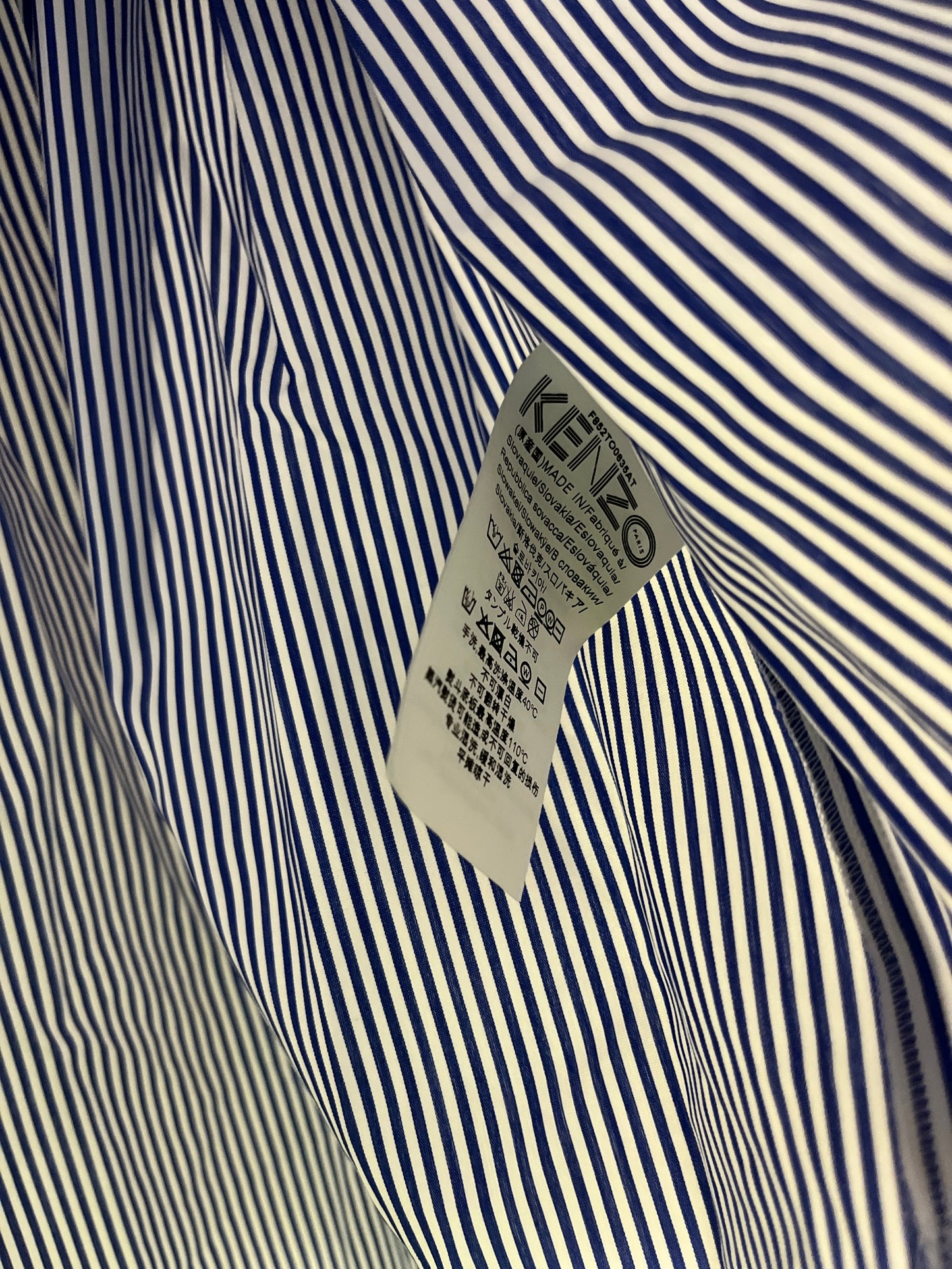 KENZO double layer sweater and striped shirt (S)