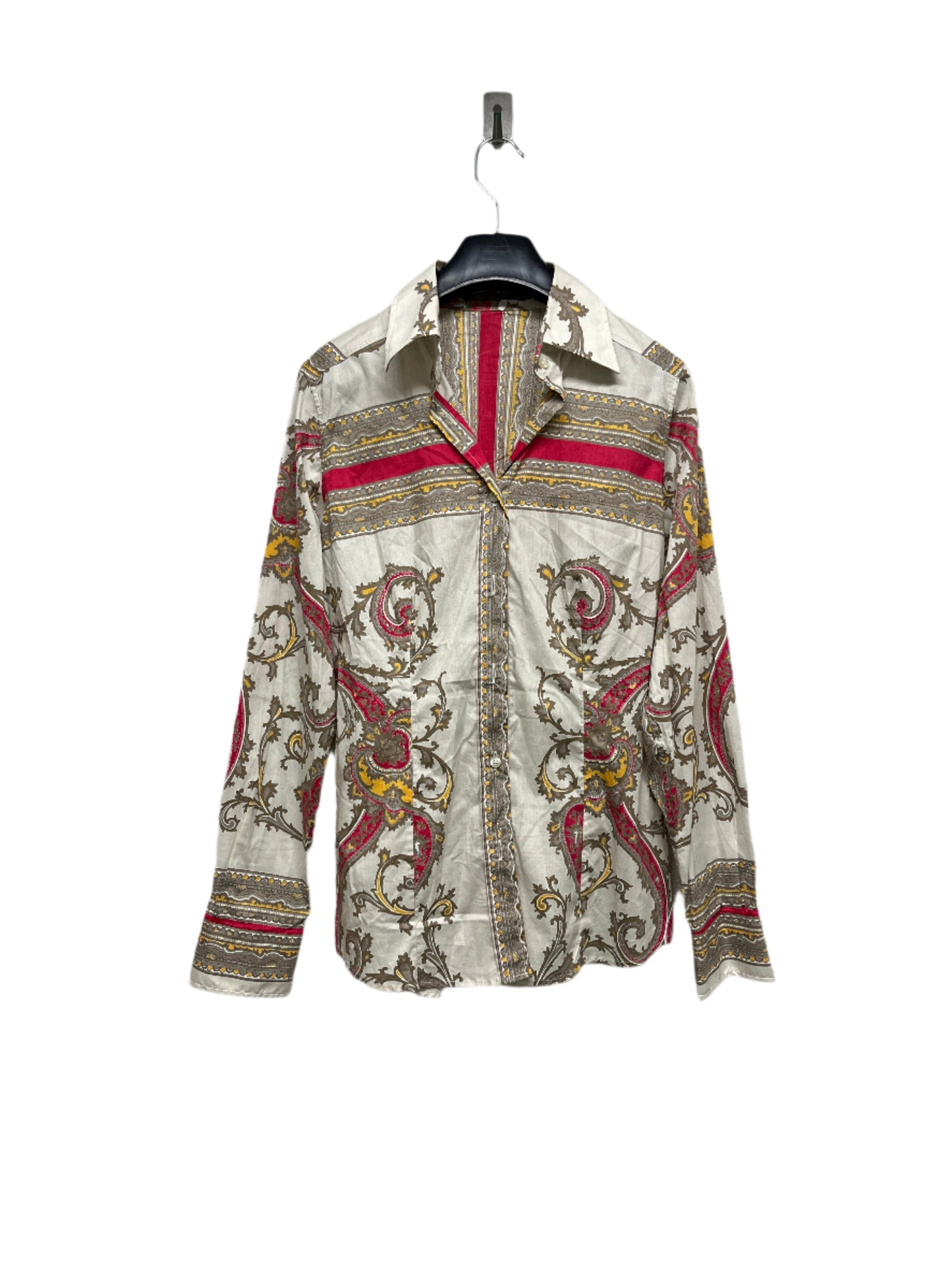 ETRO multi-pattern graphic button-up shirt (S)
