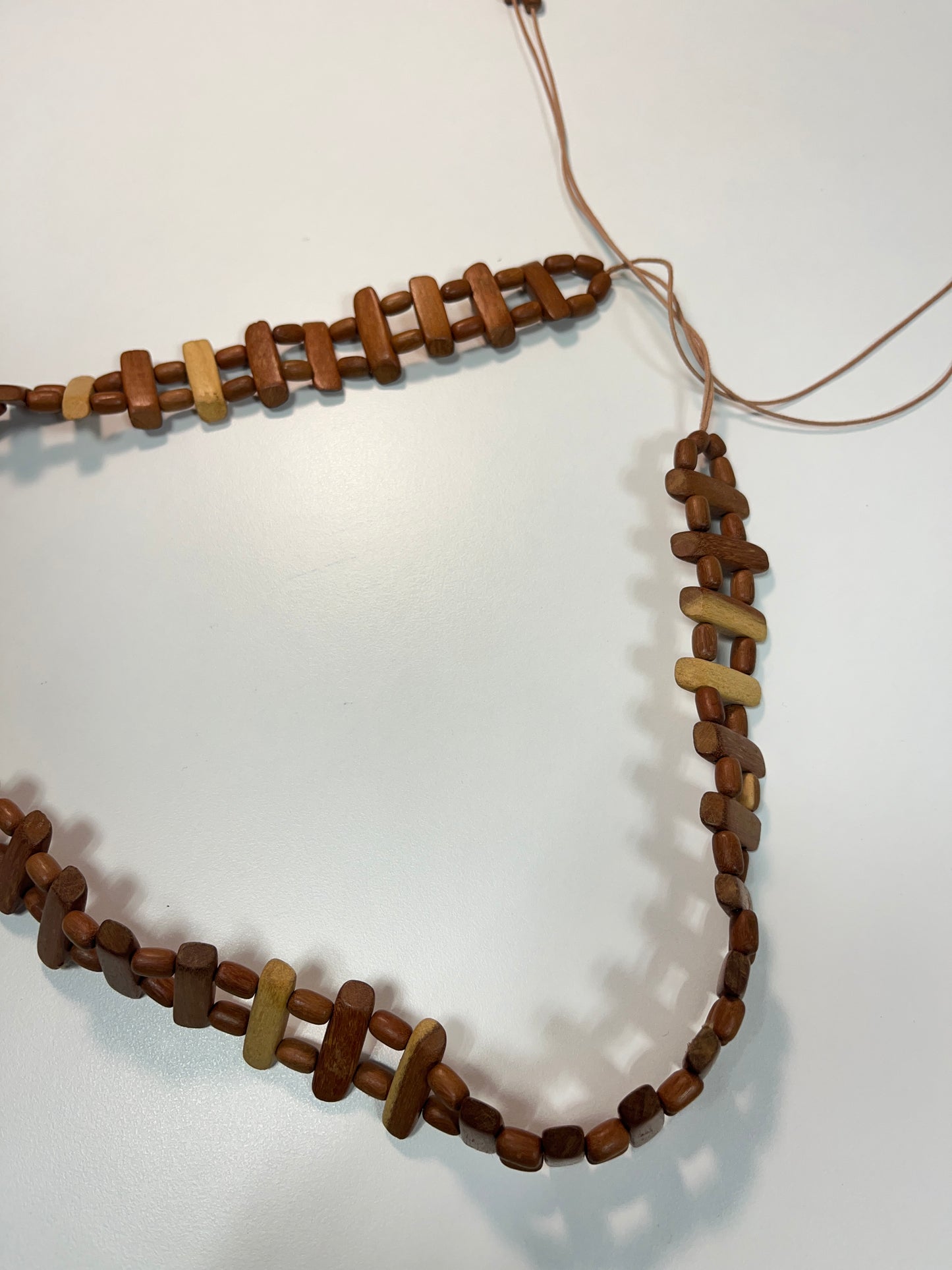 VINTAGE beaded wooden belt