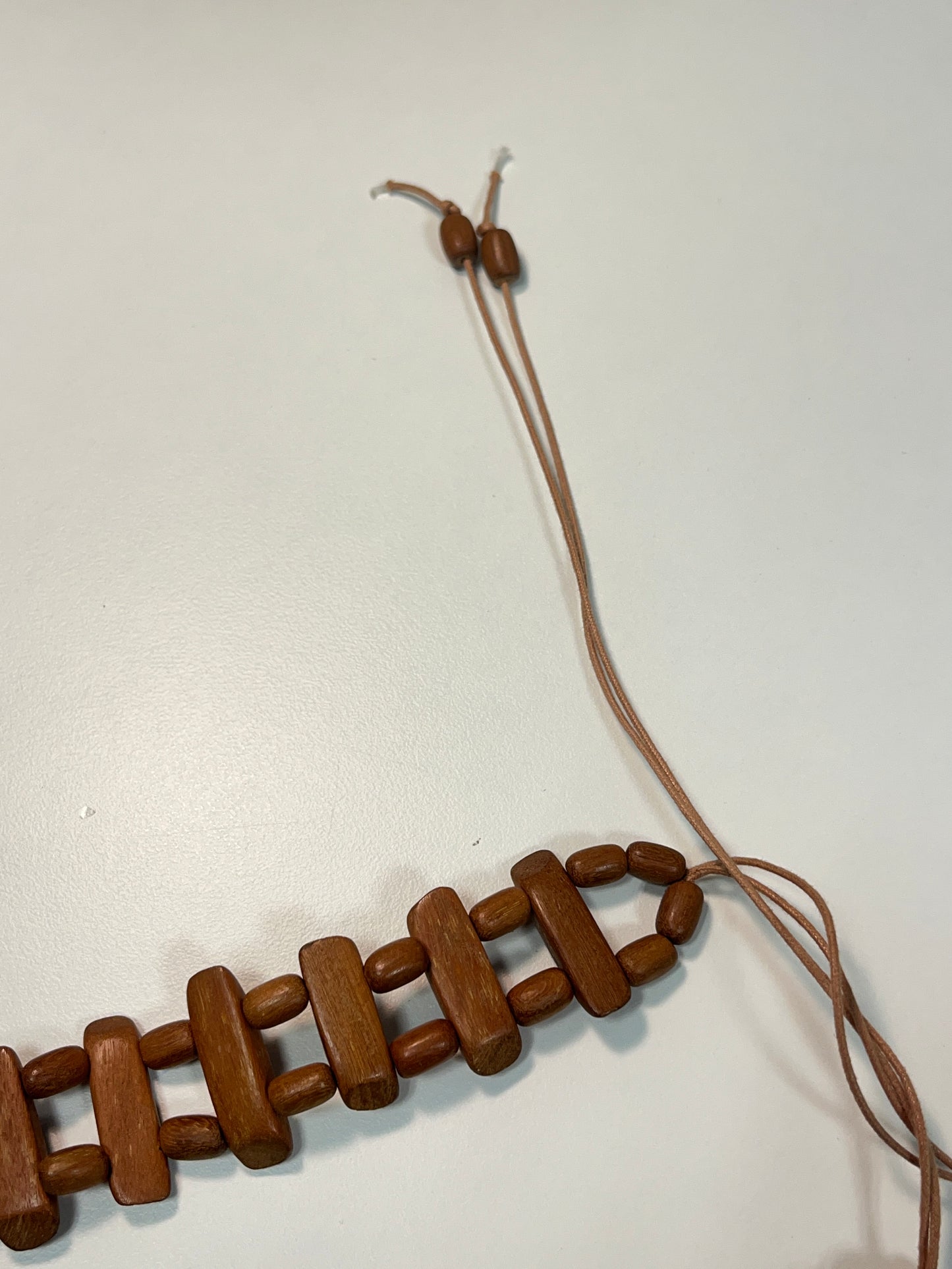 VINTAGE beaded wooden belt