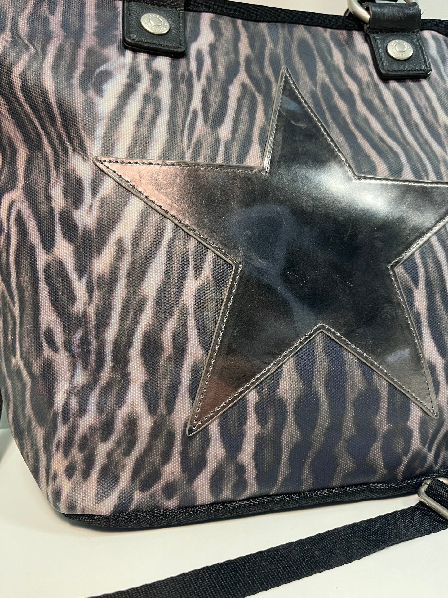 GEORGE GINA & LUCY leopard print and silver star bag