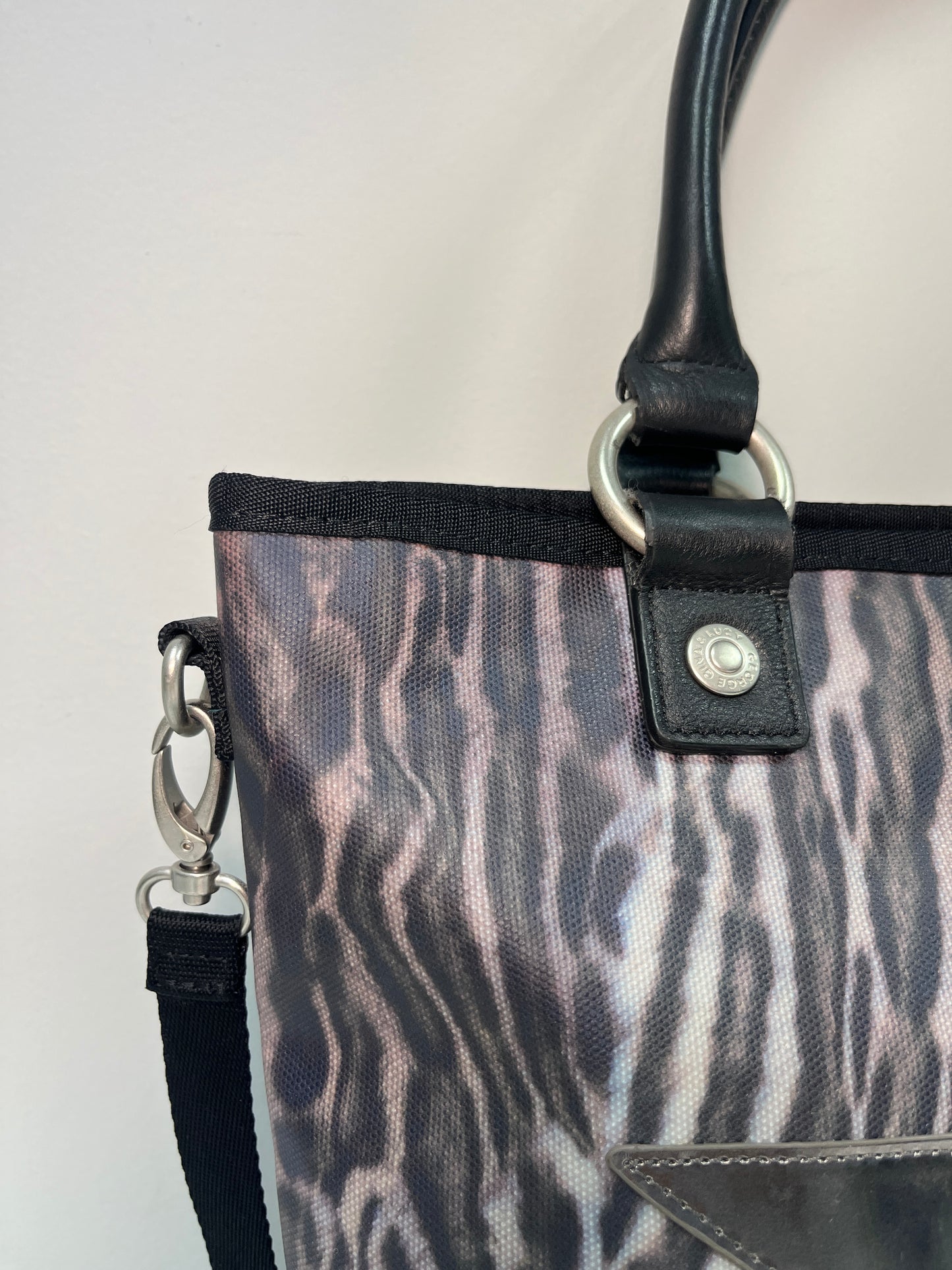 GEORGE GINA & LUCY leopard print and silver star bag