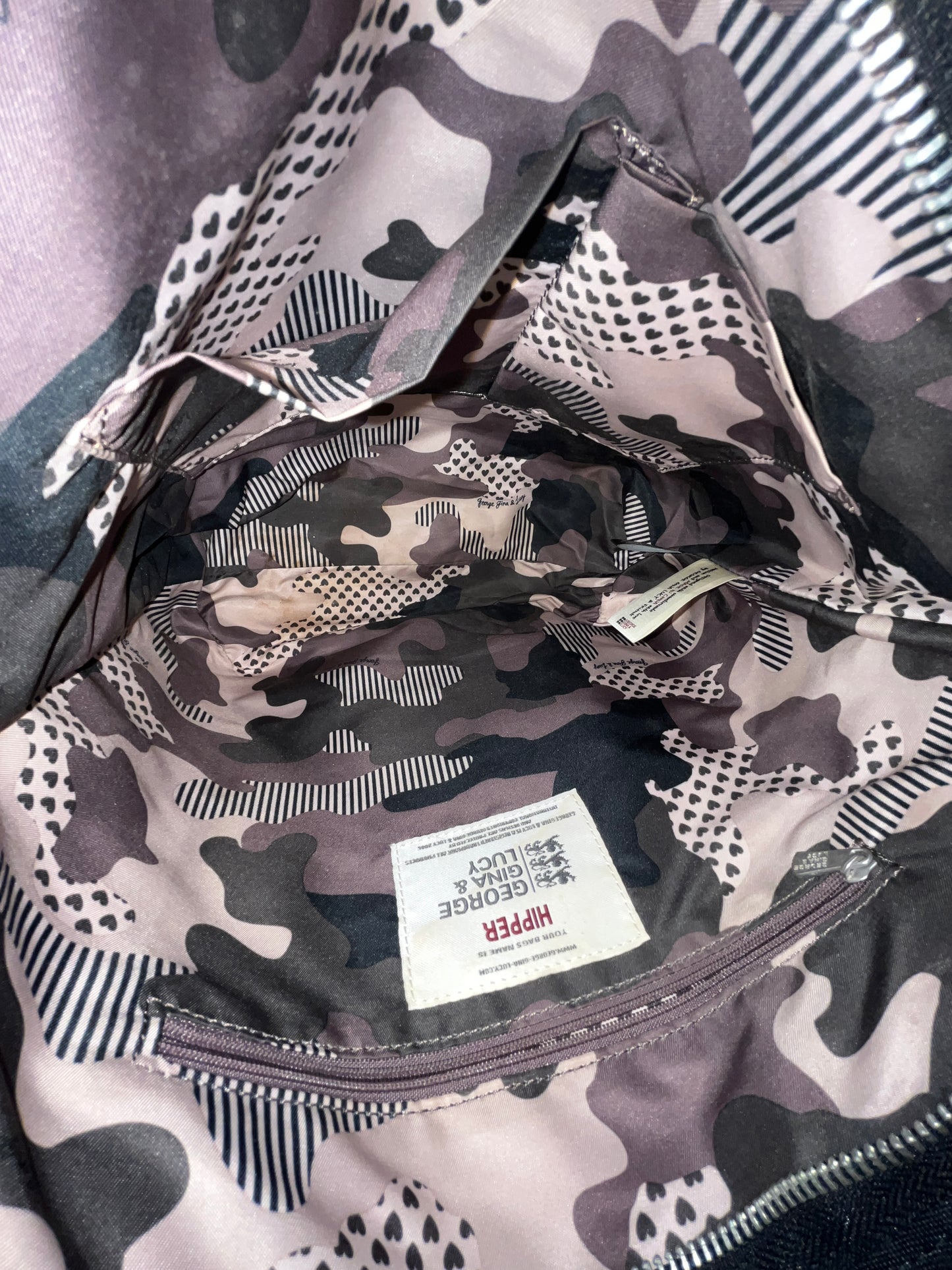 GEORGE GINA & LUCY leopard print and silver star bag