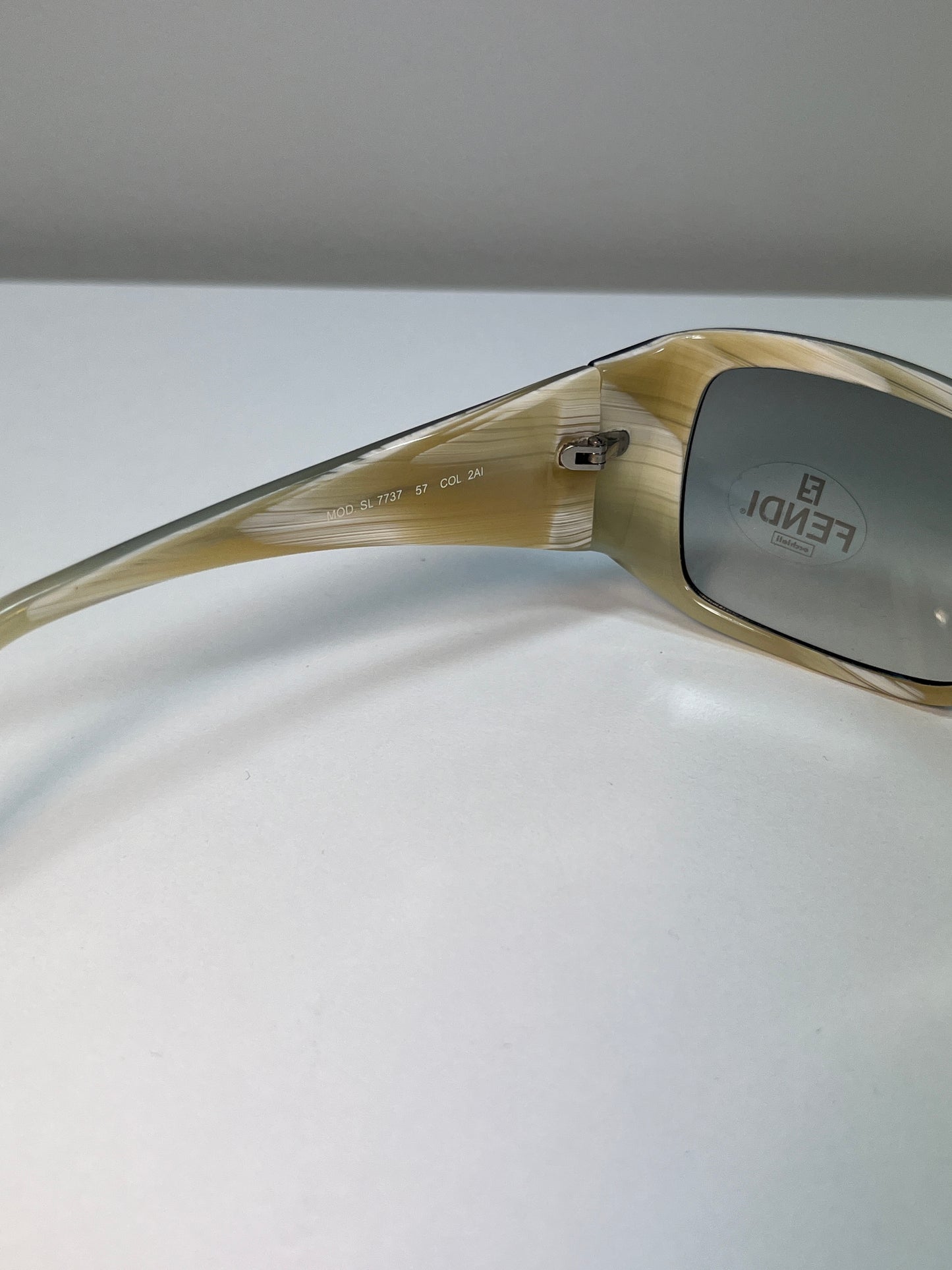 FENDI rare black and marble squared sunglasses