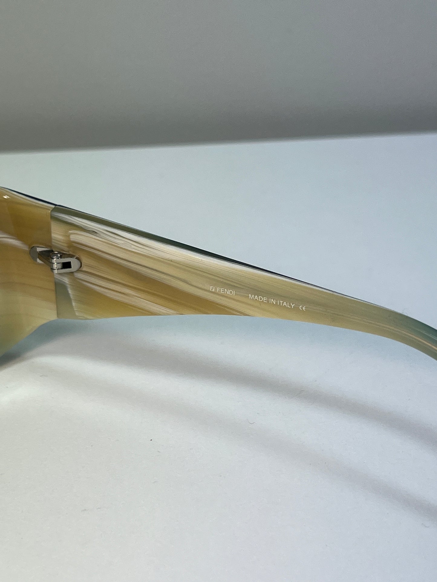 FENDI rare black and marble squared sunglasses
