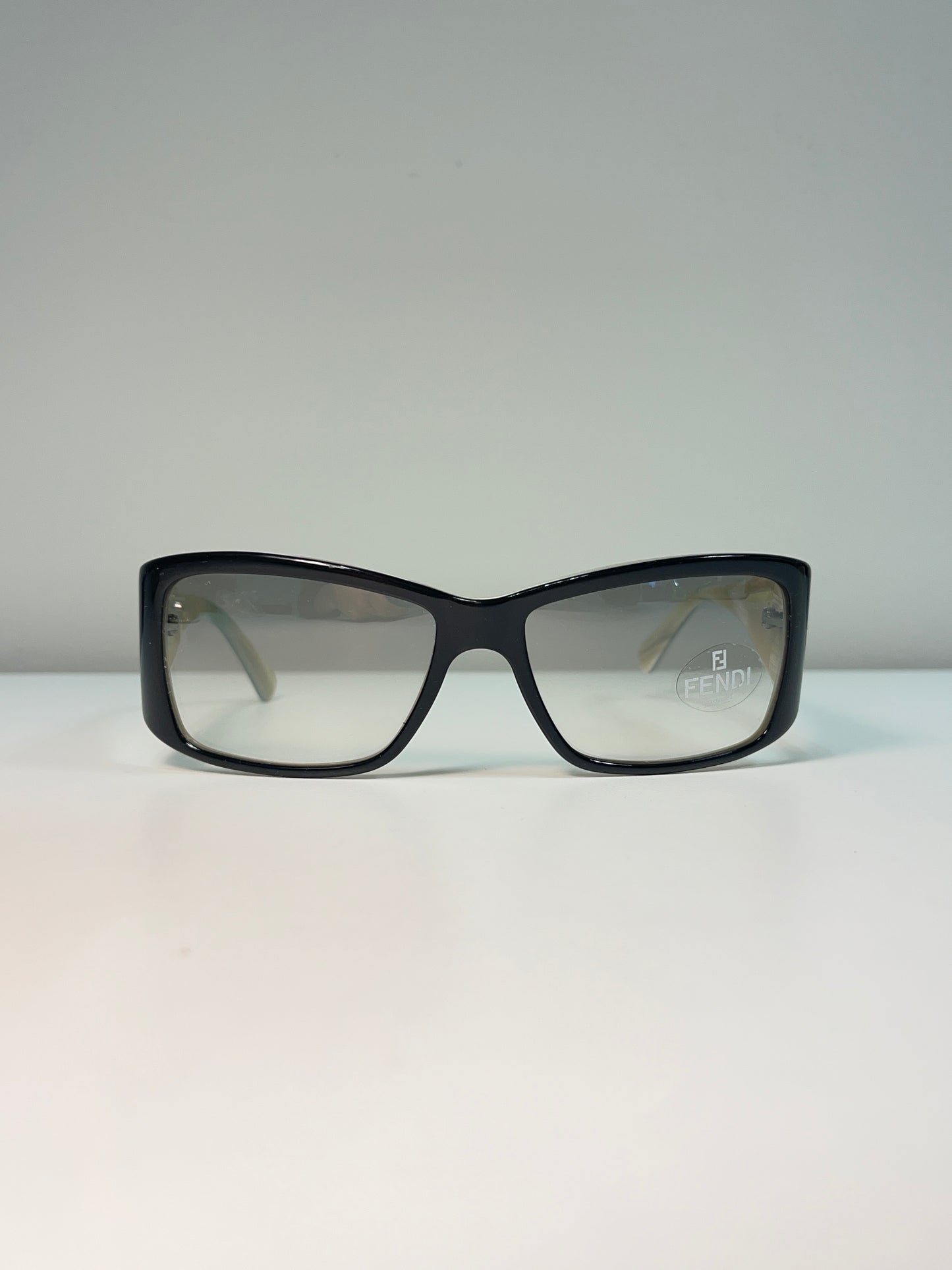 FENDI rare black and marble squared sunglasses