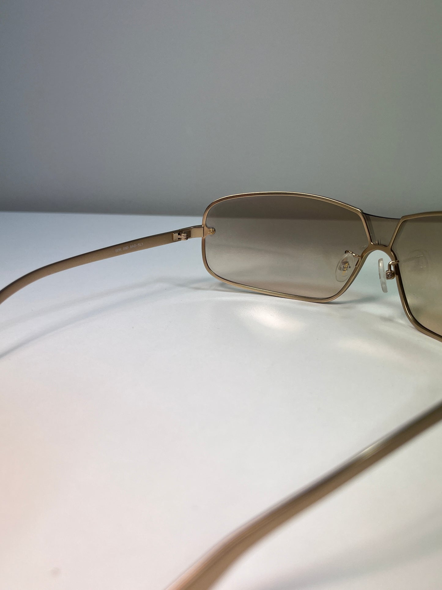 PRADA champagne metal made in japan sunglasses