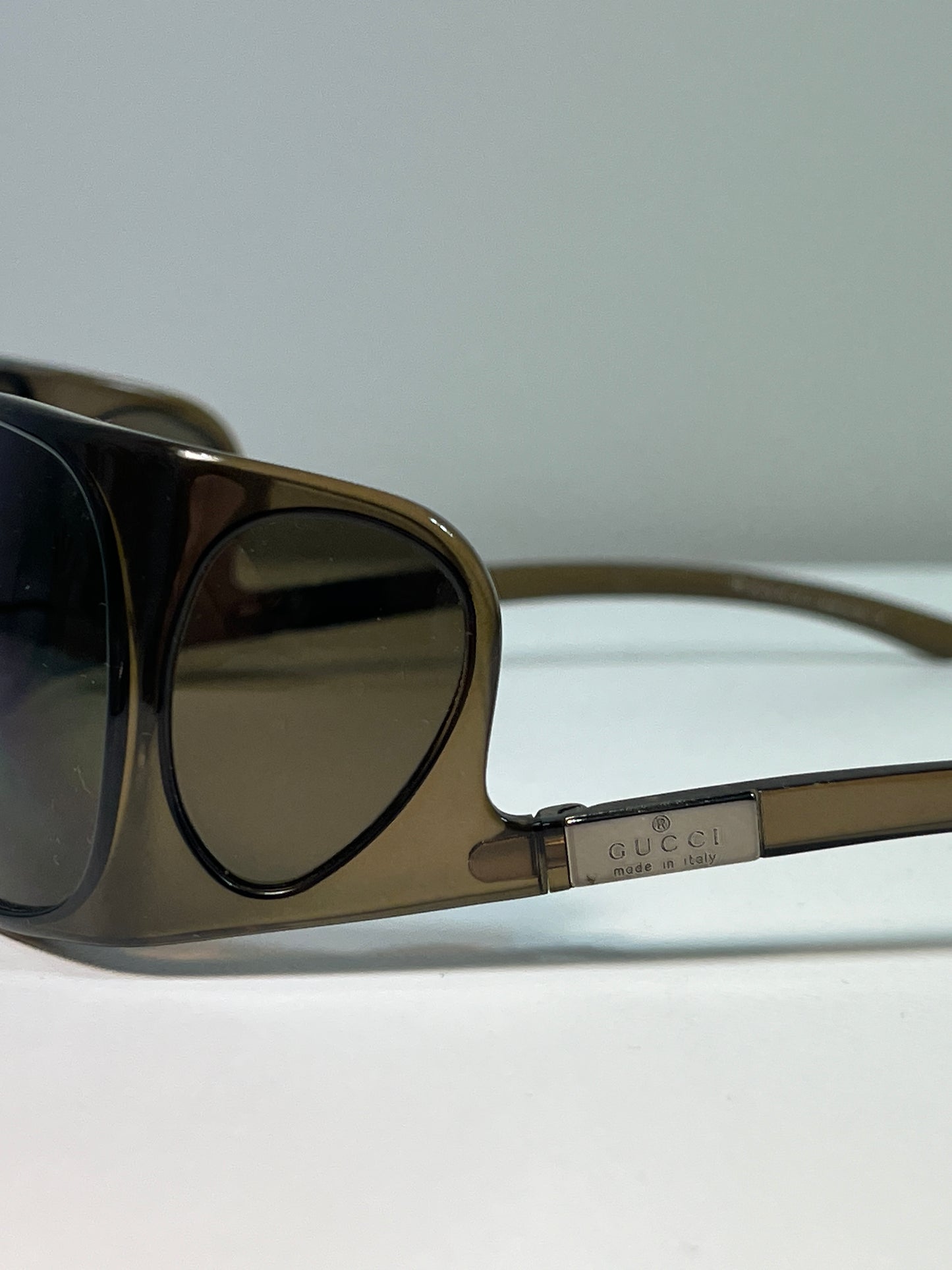 GUCCI very rare brown retro futuristic 4 lenses sunglasses