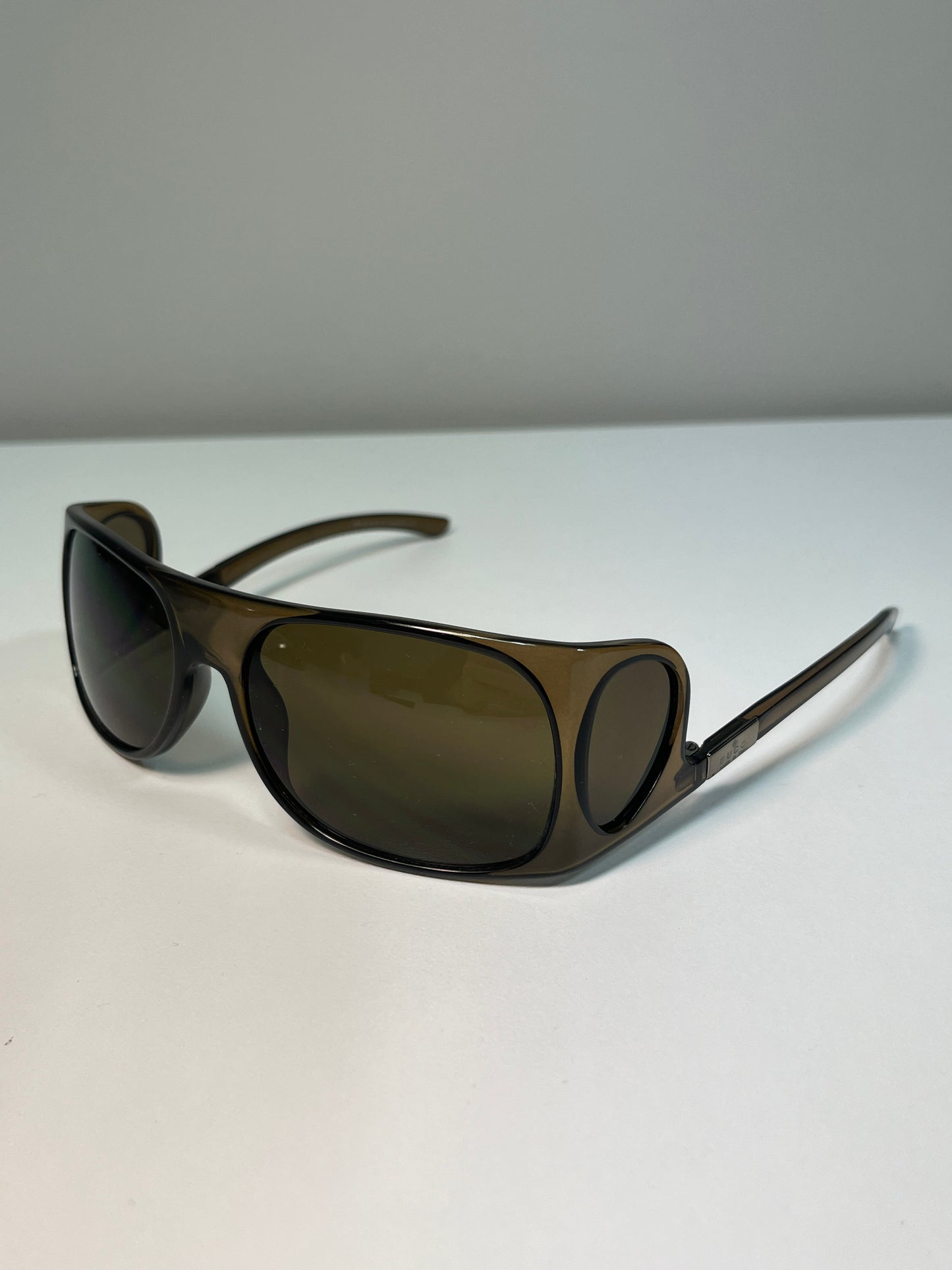 GUCCI very rare brown retro futuristic 4 lenses sunglasses