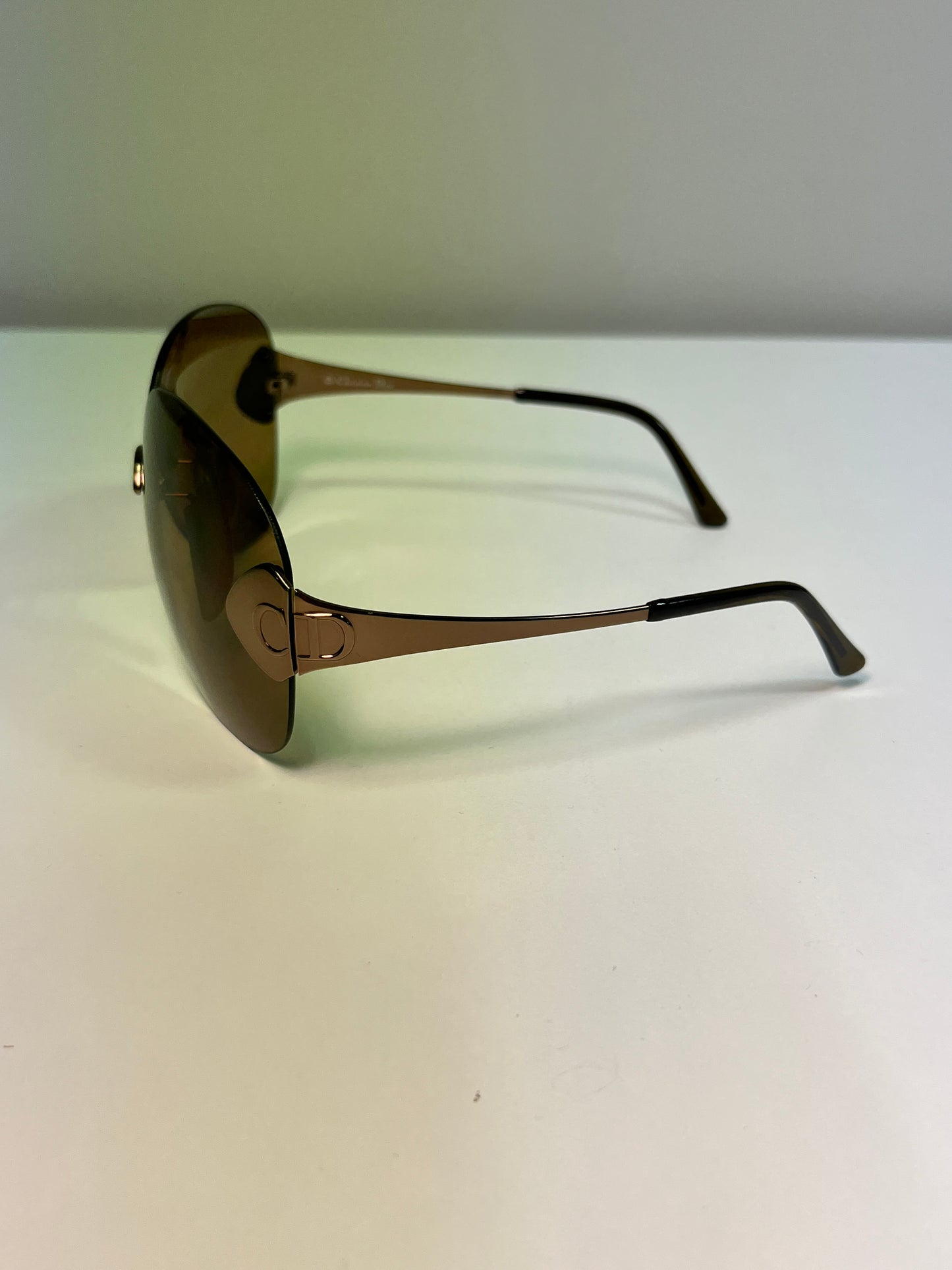 DIOR brown frameless oversized sunglasses