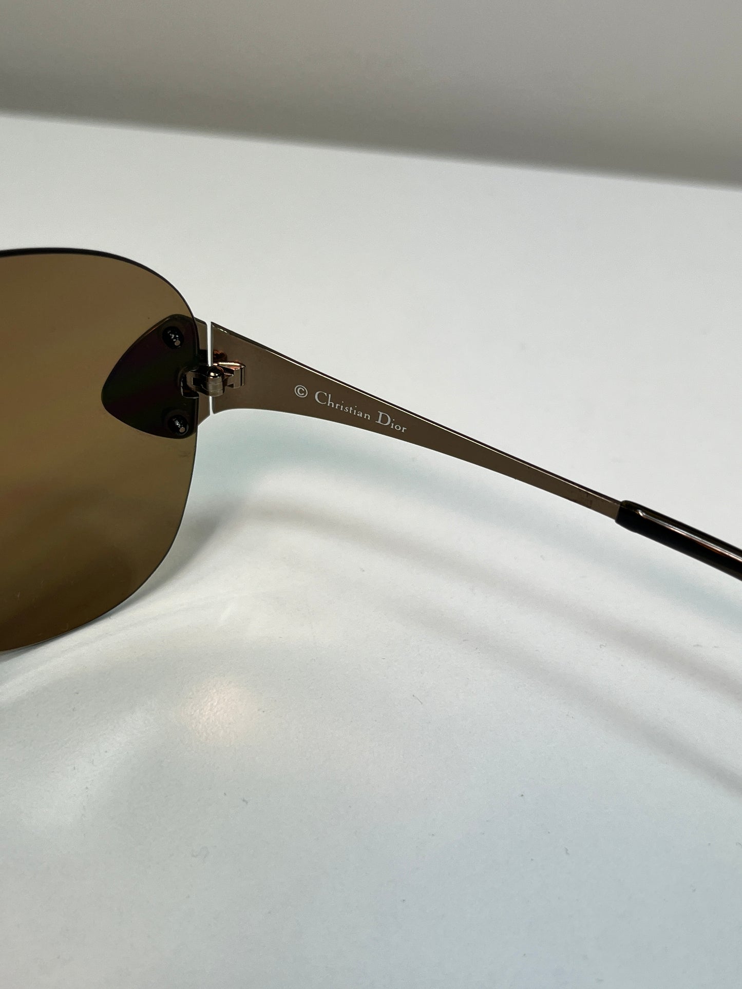 DIOR brown frameless oversized sunglasses