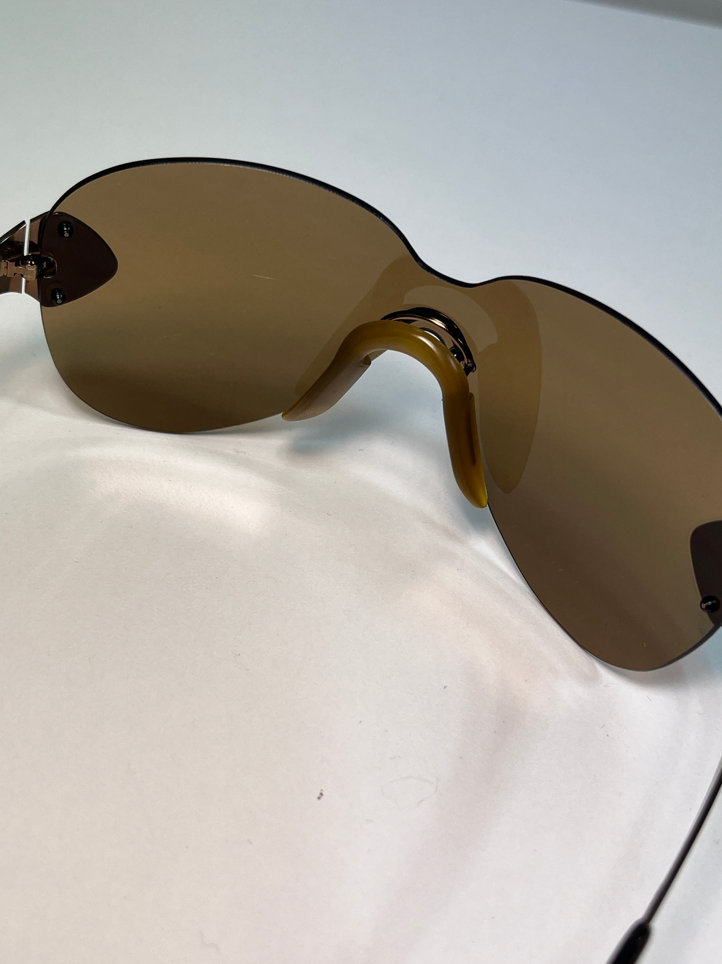 DIOR brown frameless oversized sunglasses