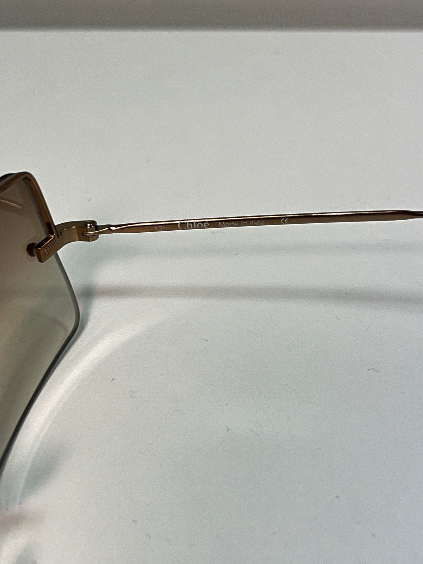 CHLOÉ brown retro squared metal sunglasses