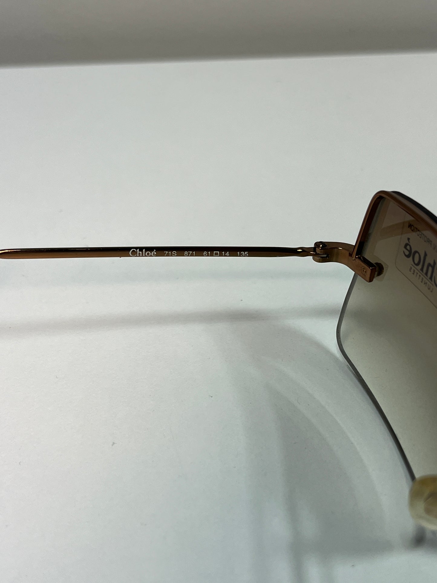 CHLOÉ brown retro squared metal sunglasses