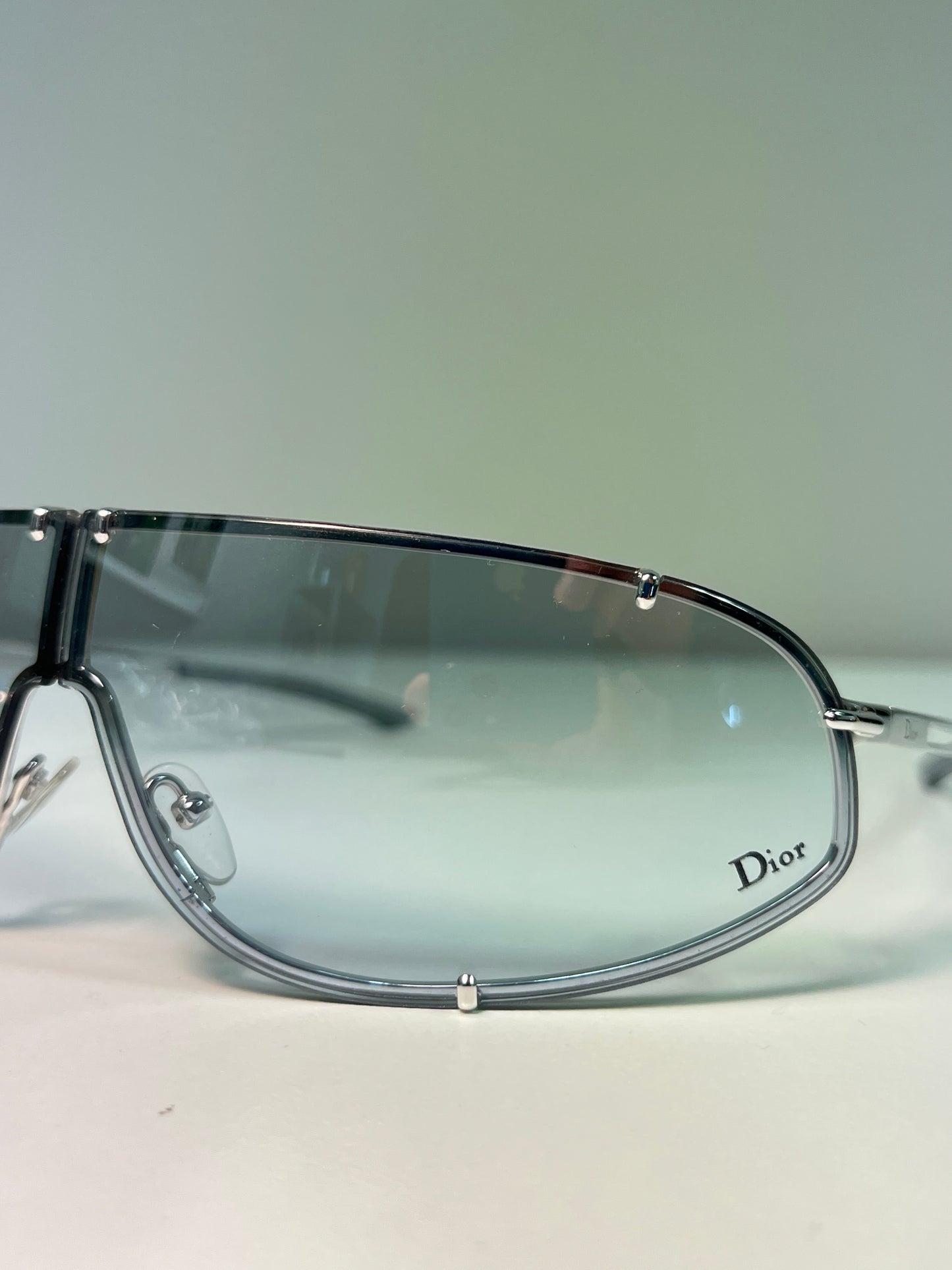 DIOR chrome futuristic studed sunglasses