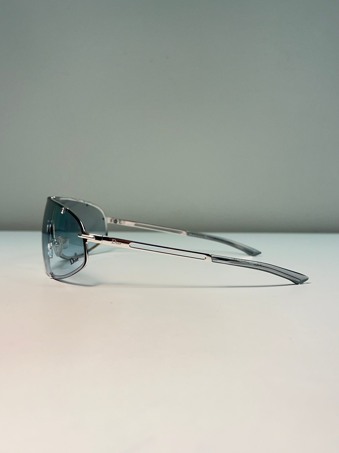 DIOR chrome futuristic studed sunglasses