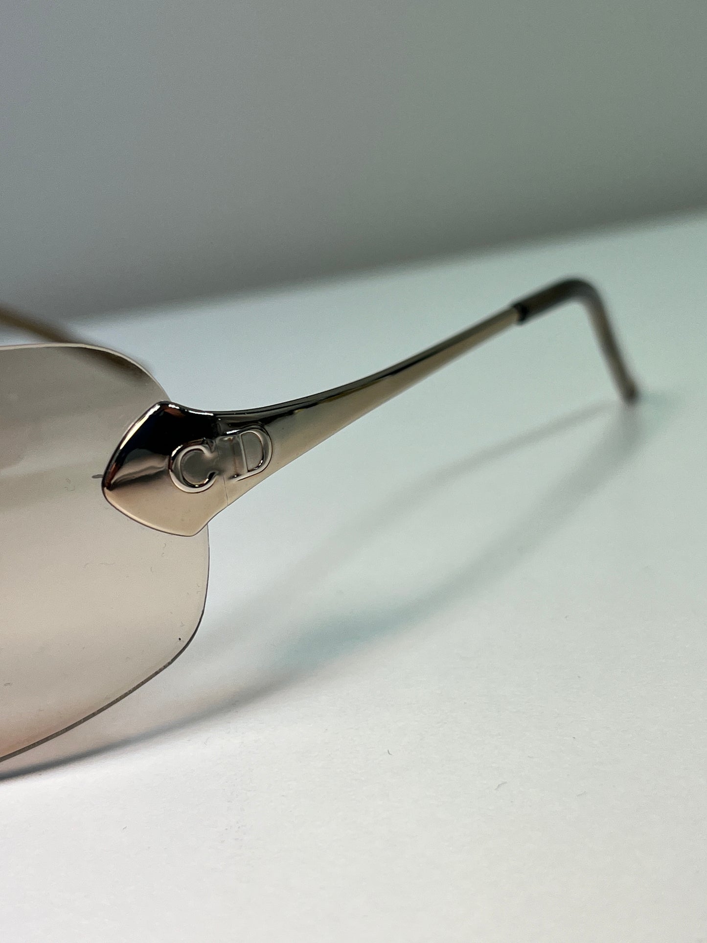DIOR gold frameless sunglasses