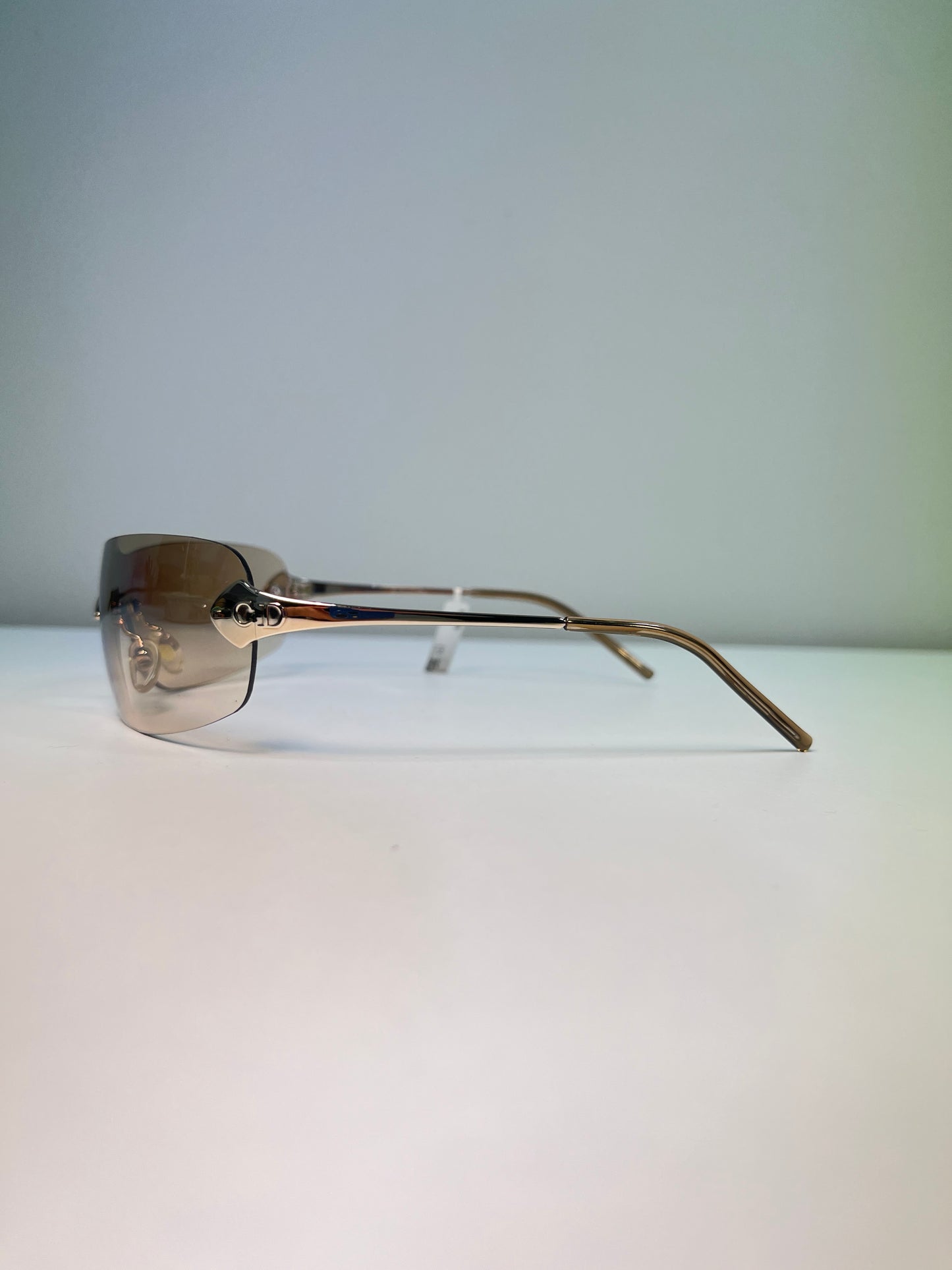 DIOR gold frameless sunglasses