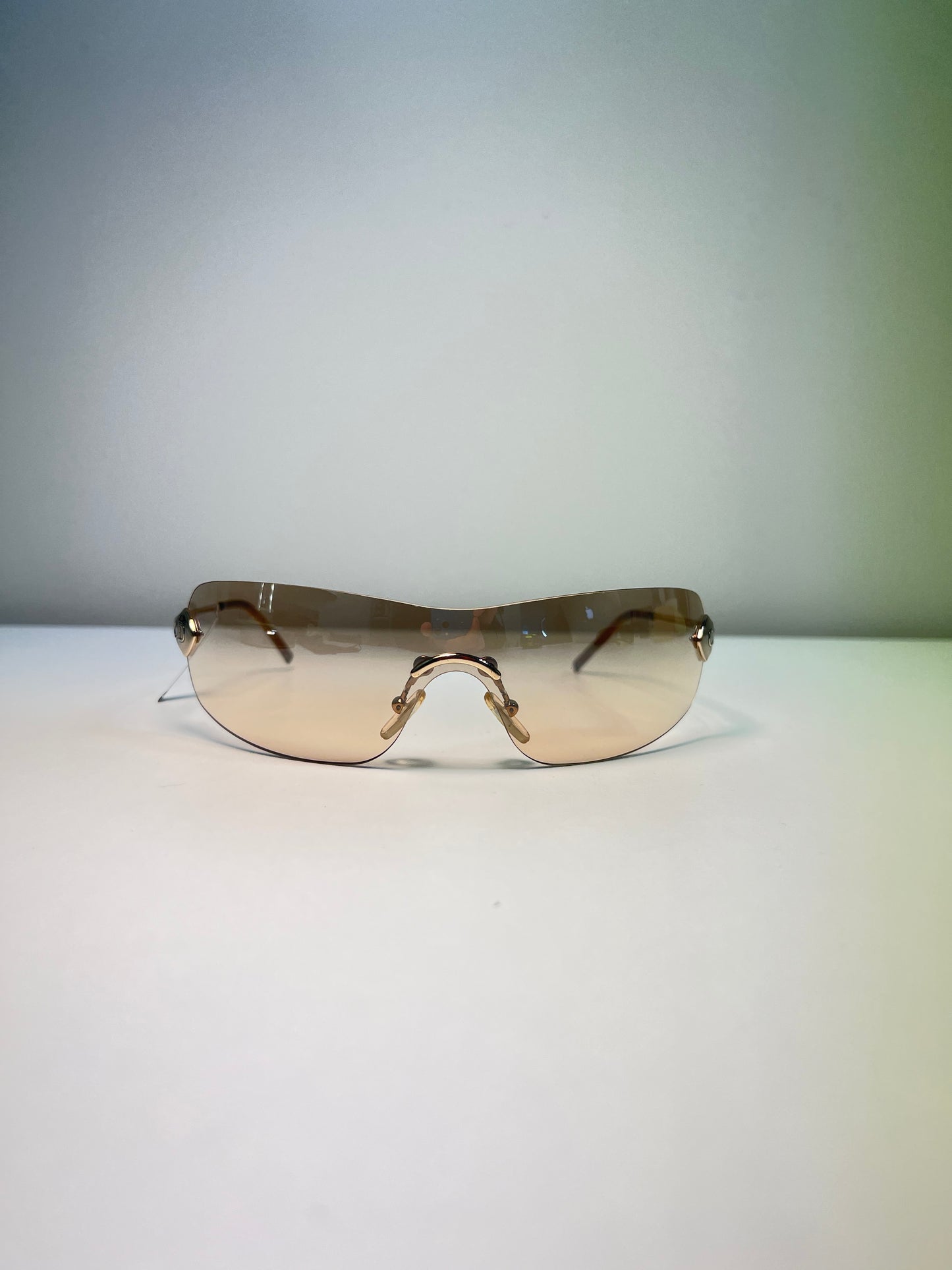 DIOR gold frameless sunglasses