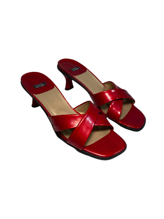 STUART WEITZMAN red leather sandals (39)