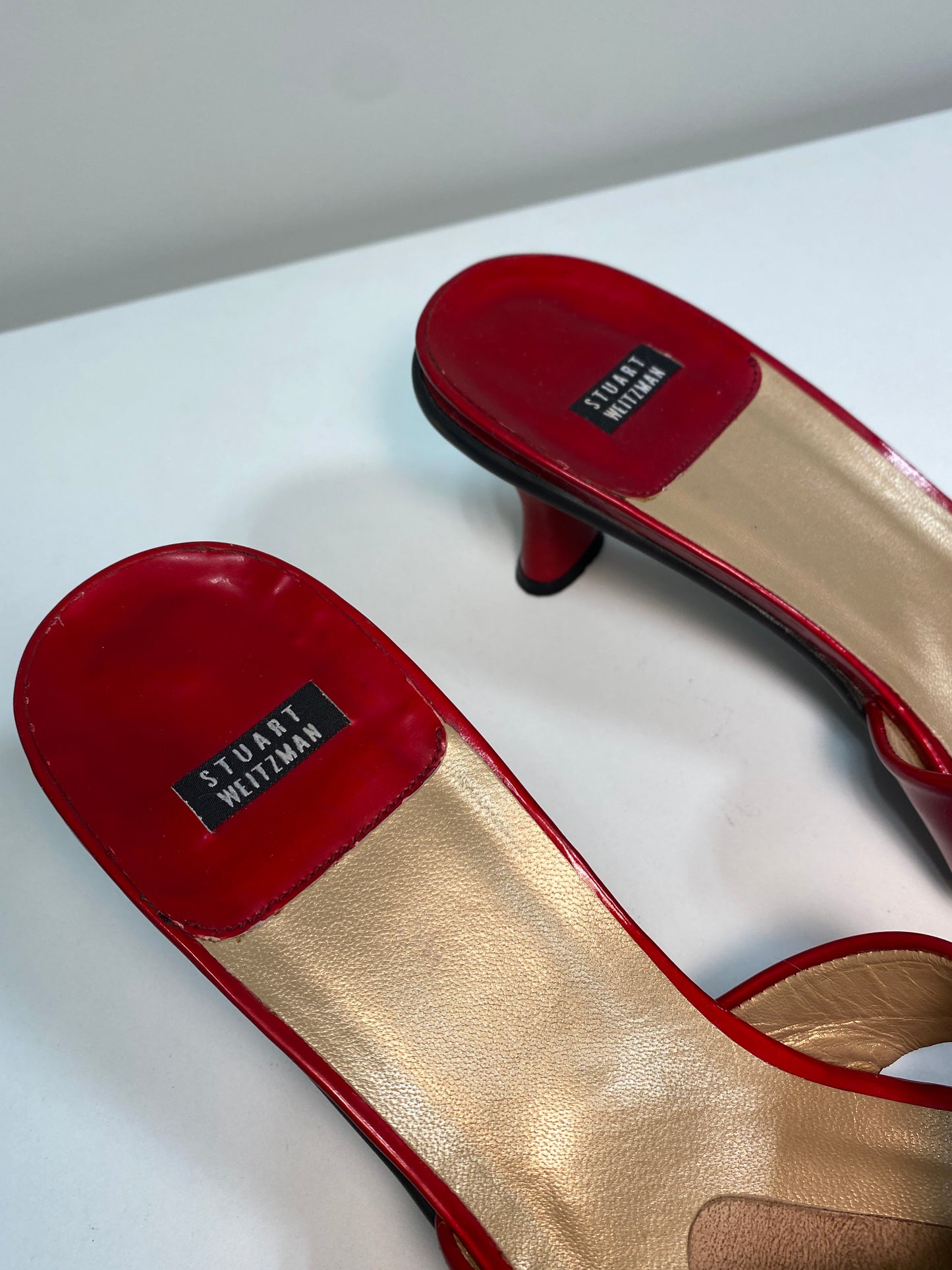 STUART WEITZMAN red leather sandals (39)