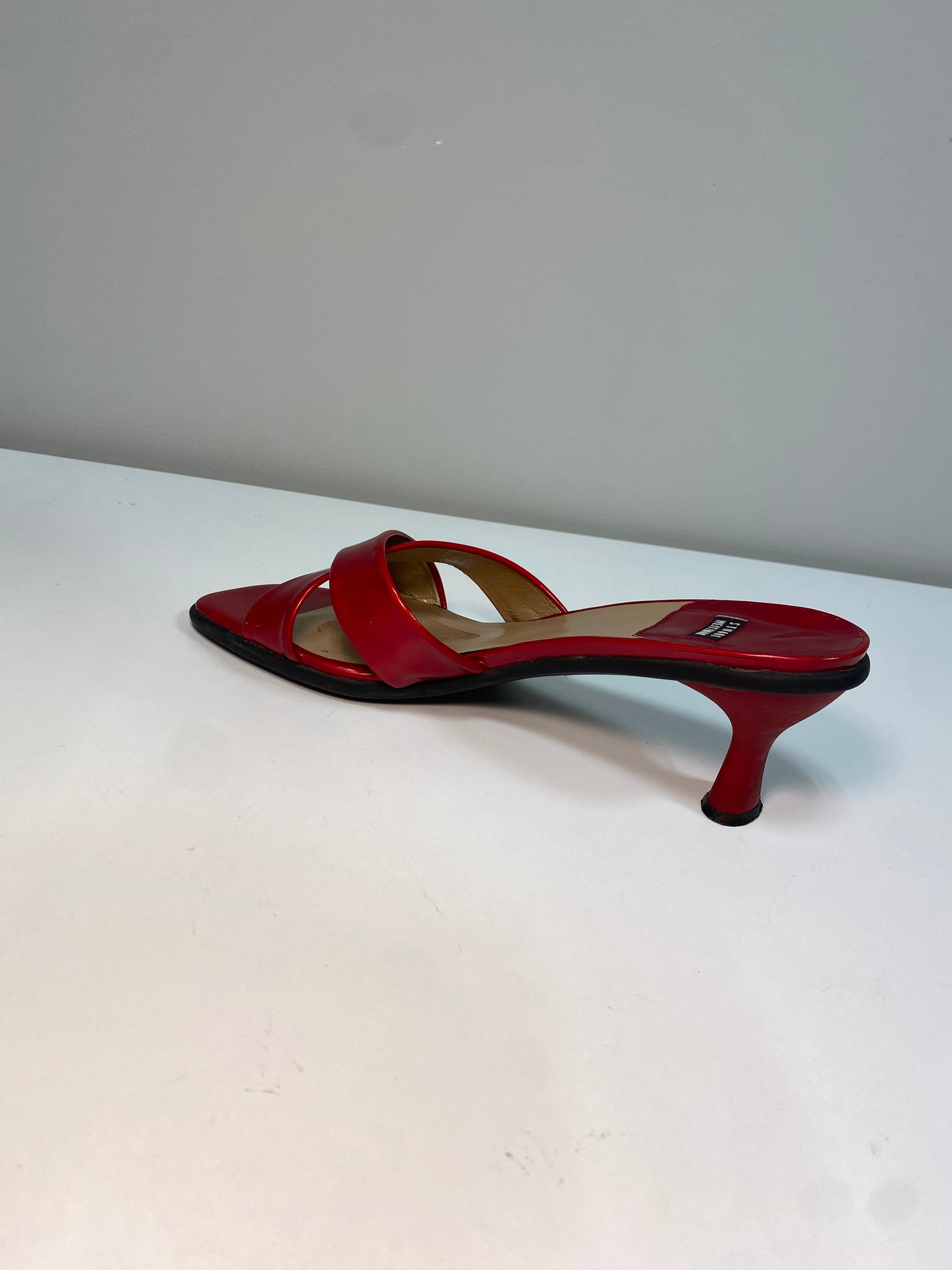 STUART WEITZMAN red leather sandals (39)