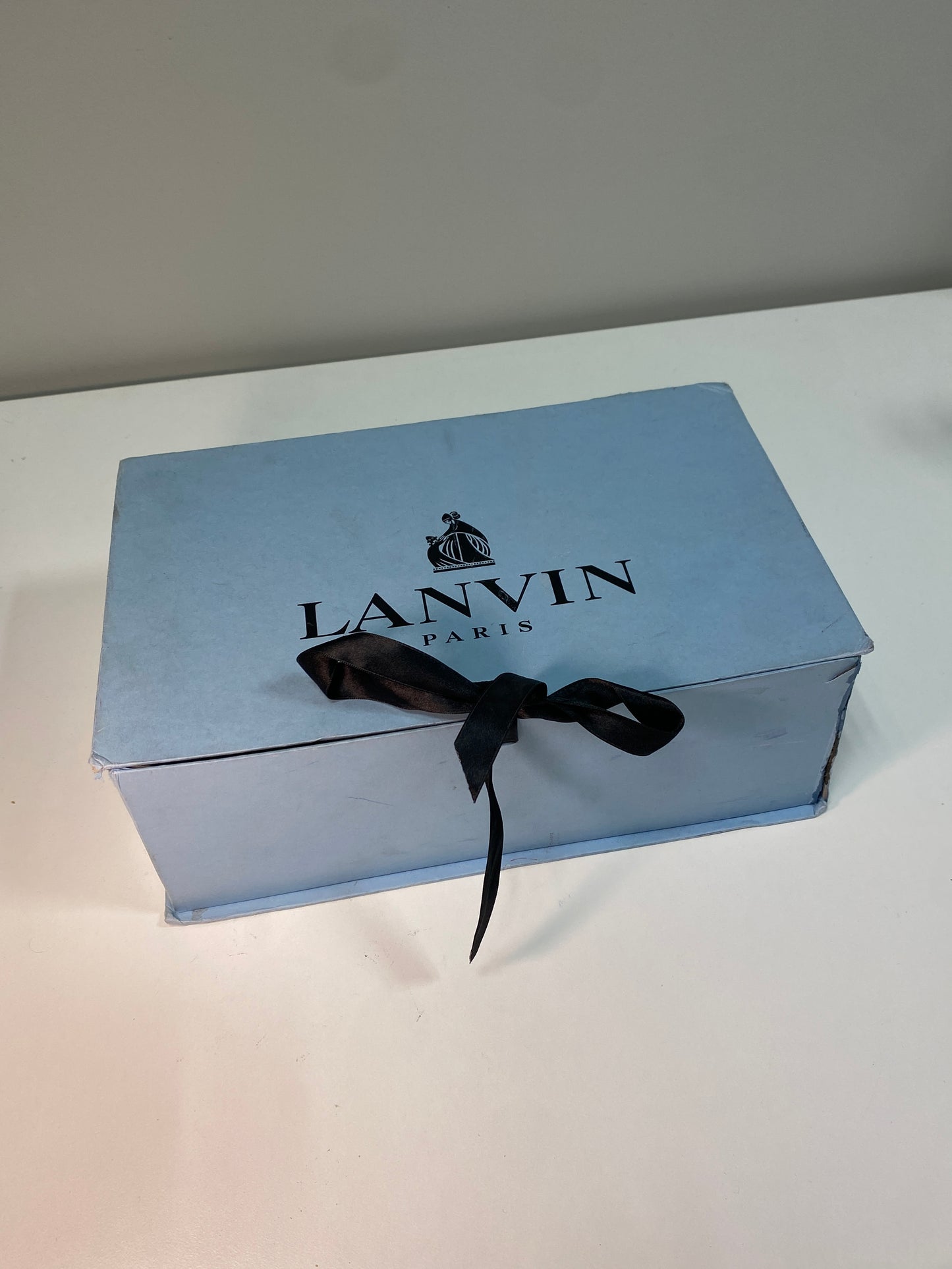 LANVIN leather black heels (38)