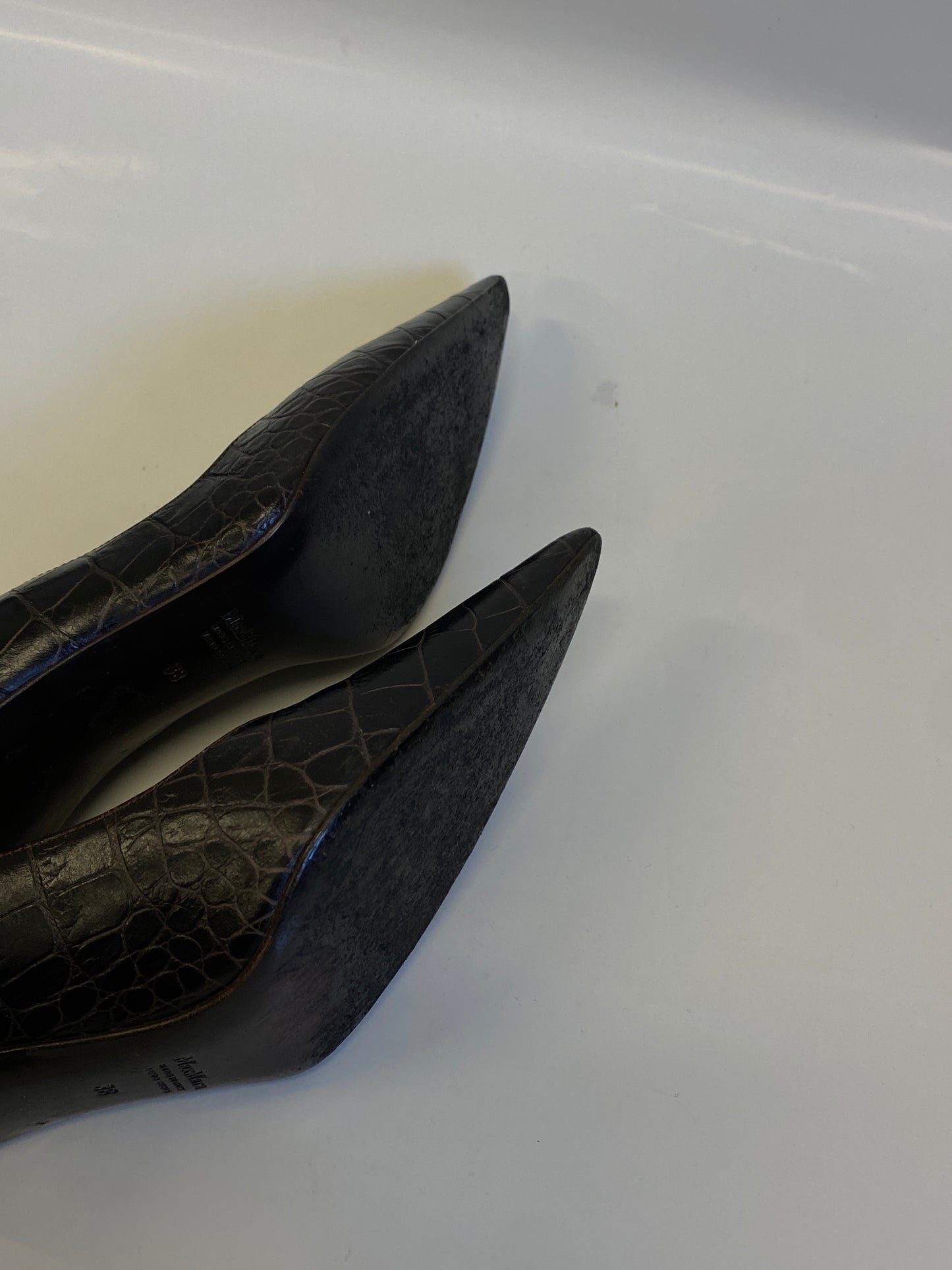 MAX MARA brown leather heels (38)