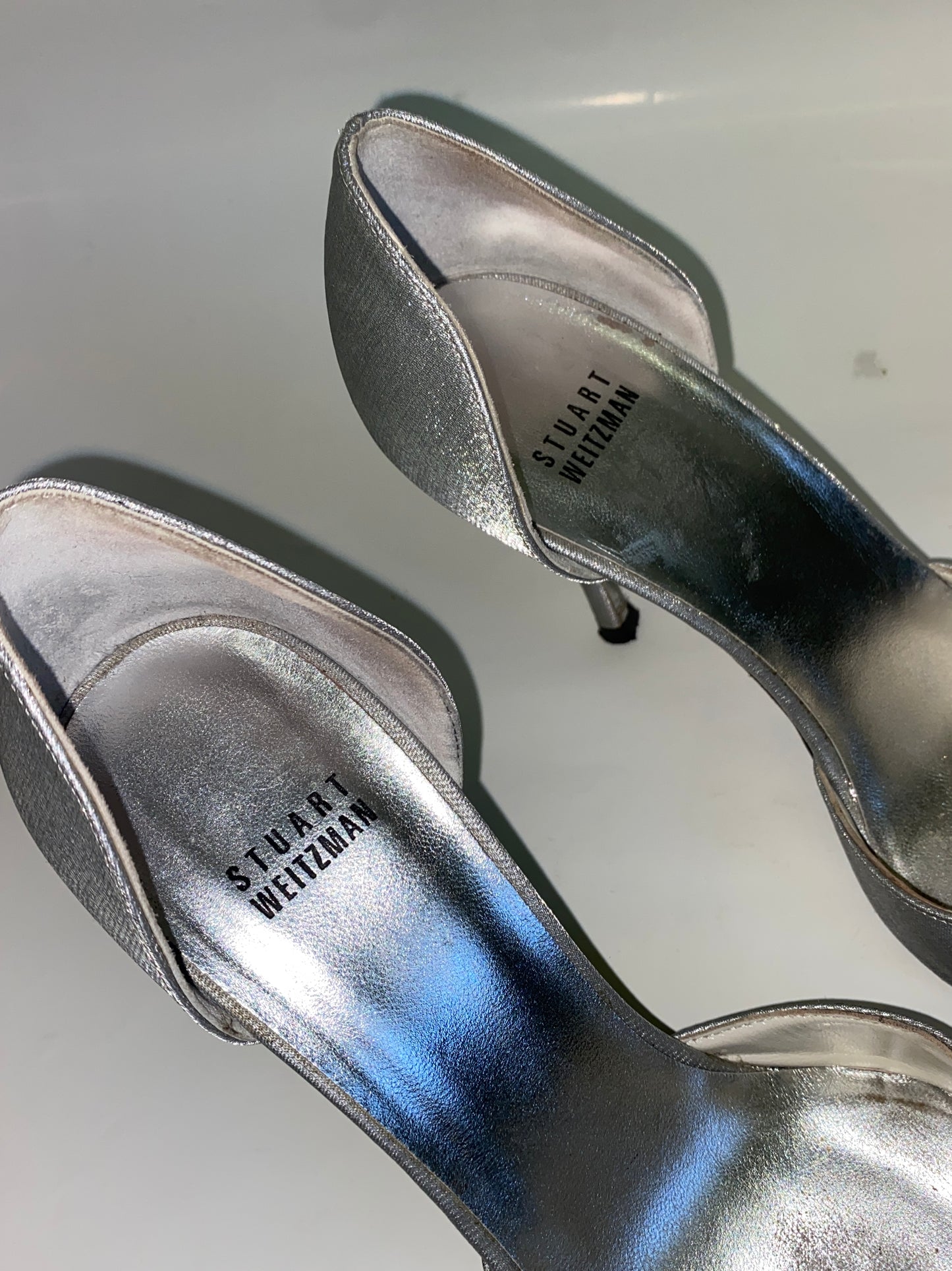 STUART WEITZMAN silver diamonds heels (37)