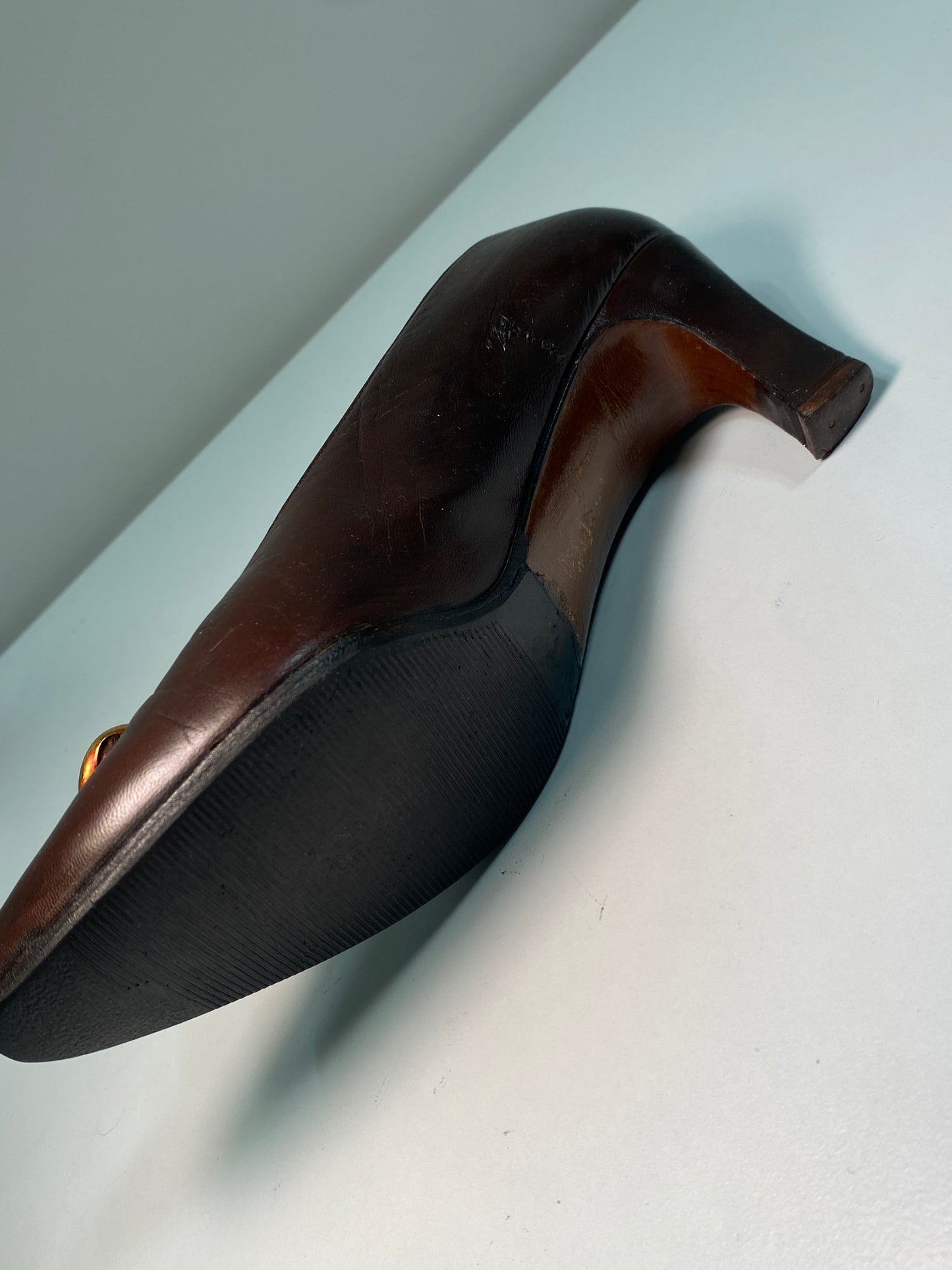 BALENCIAGA brown leather shoes (37)