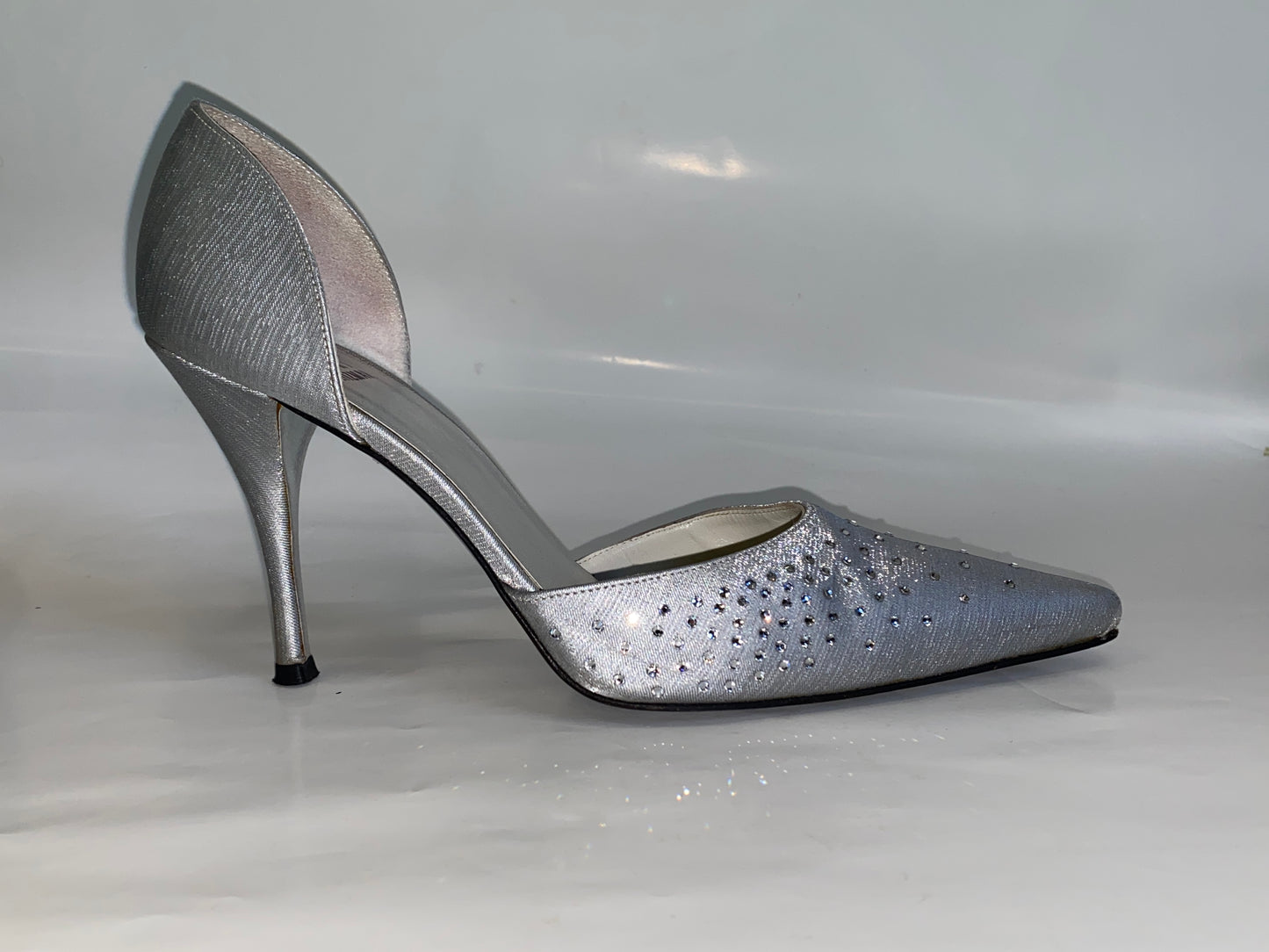 STUART WEITZMAN silver diamonds heels (37)