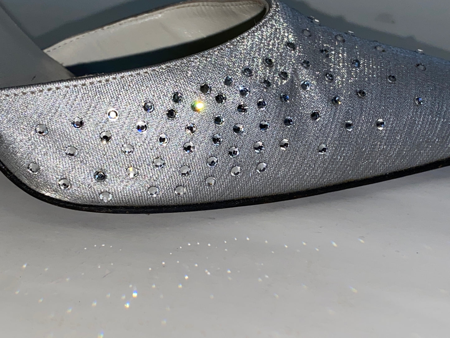 STUART WEITZMAN silver diamonds heels (37)